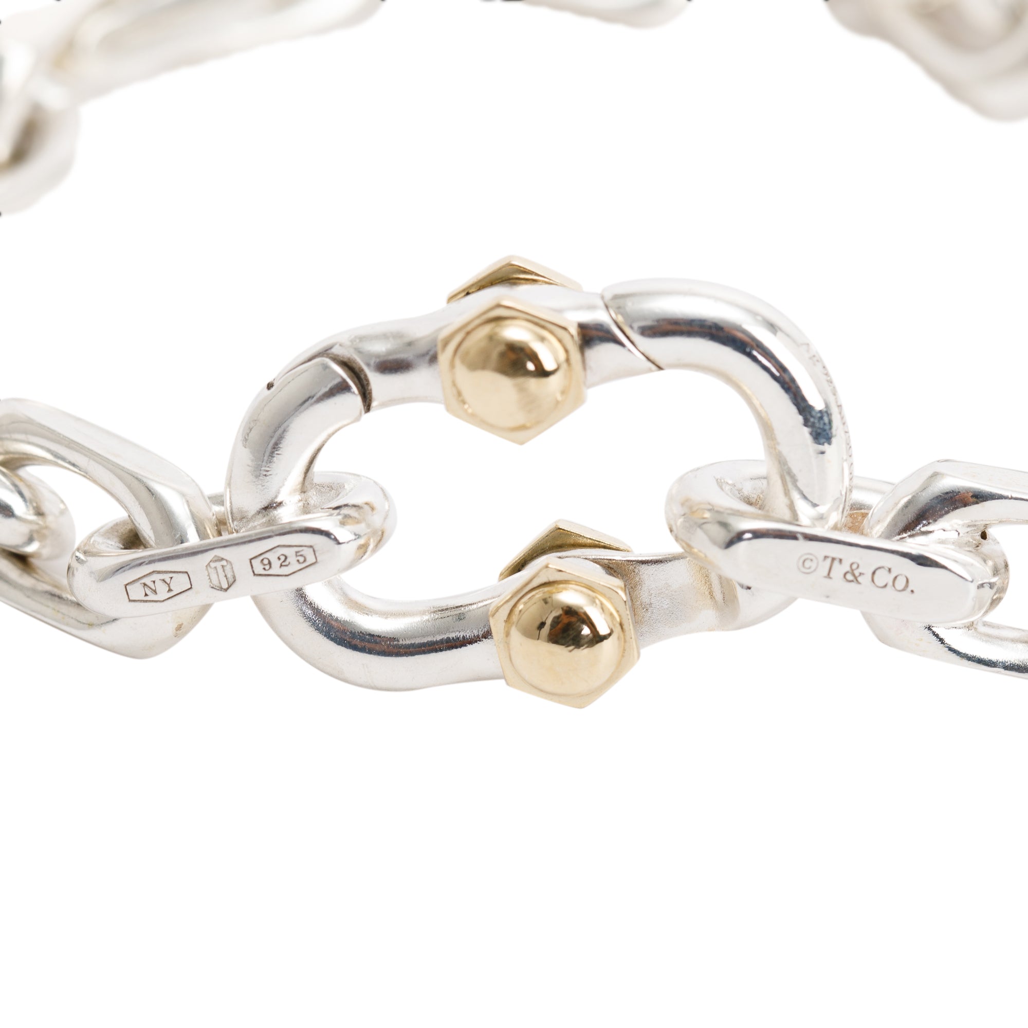 Tiffany & Co. Two-Tone Makers Wide Chain Bracelet