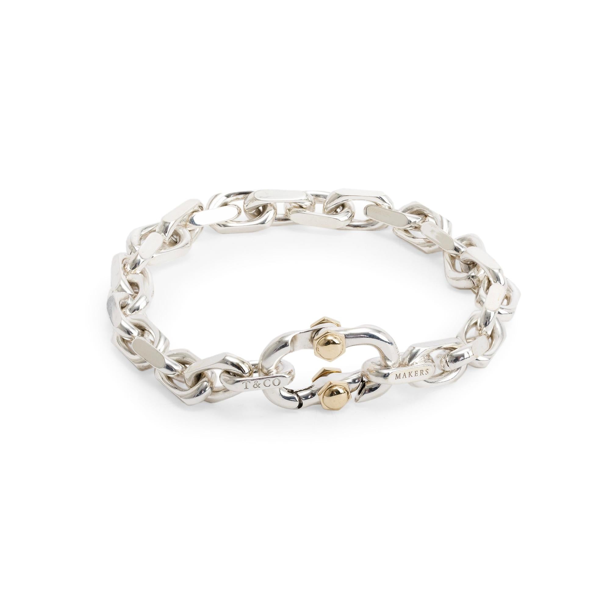 Tiffany & Co. Two-Tone Makers Wide Chain Bracelet