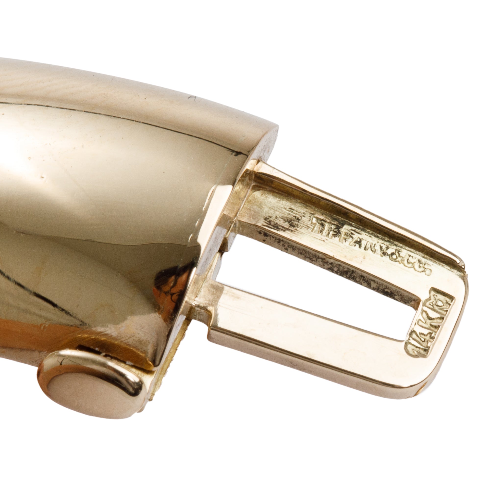 Tiffany & Co. Vintage 14k Yellow Gold Hingle Bangle Bracelet w/ Box