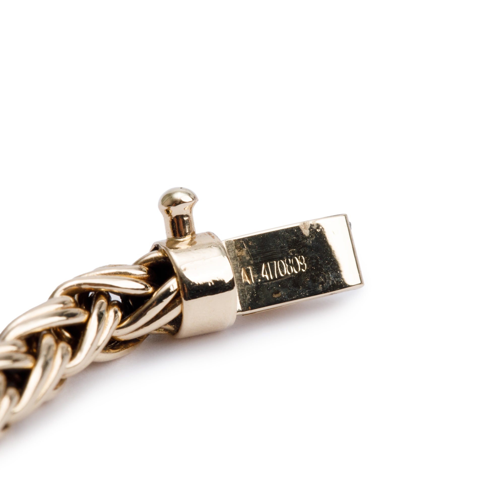 Tiffany & Co. Vintage 14k Yellow Gold Rope Chain Link Bracelet