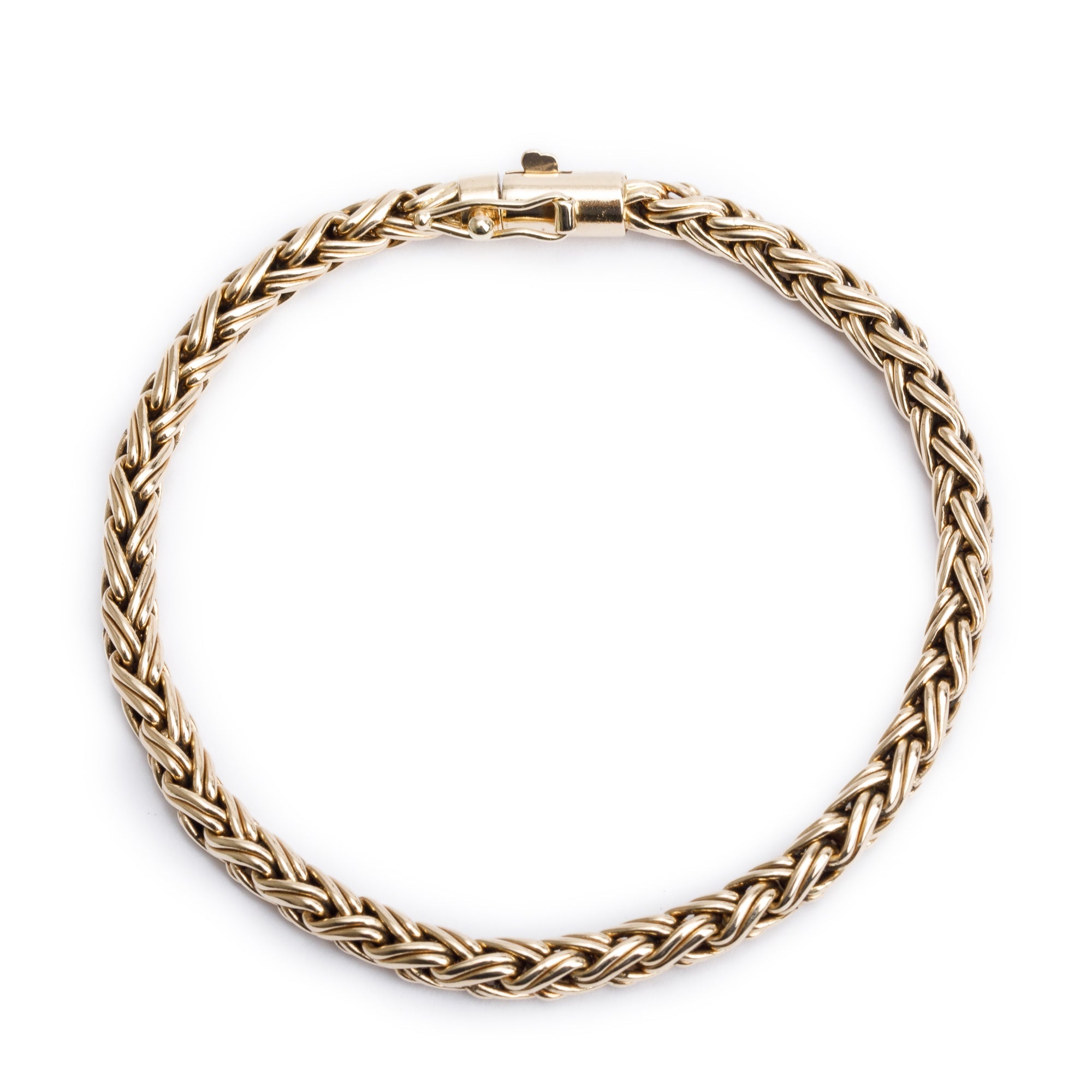 Tiffany & Co. Vintage 14k Yellow Gold Rope Chain Link Bracelet