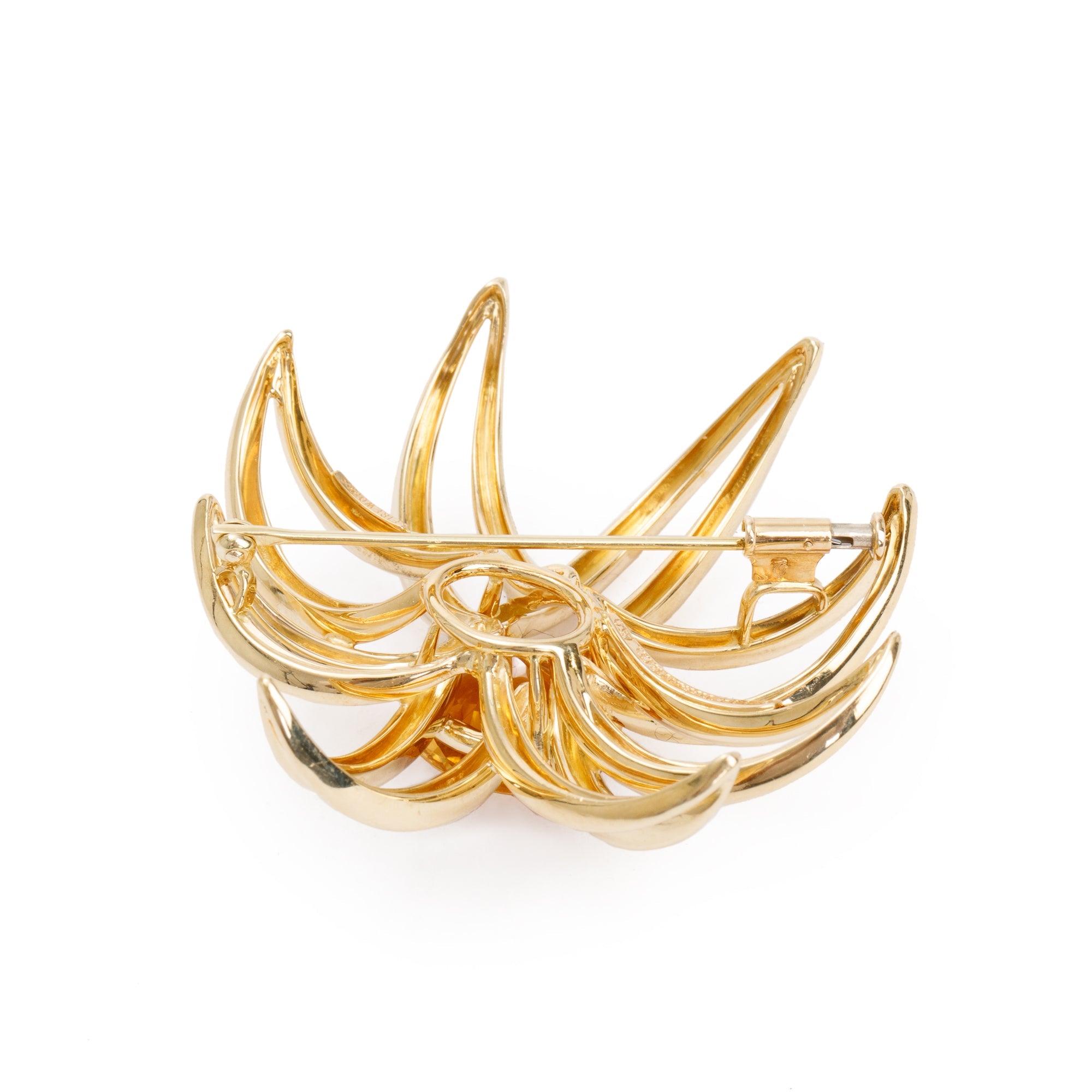 Tiffany & Co. Vintage 18k Yellow Gold Citrine Fireworks Brooch
