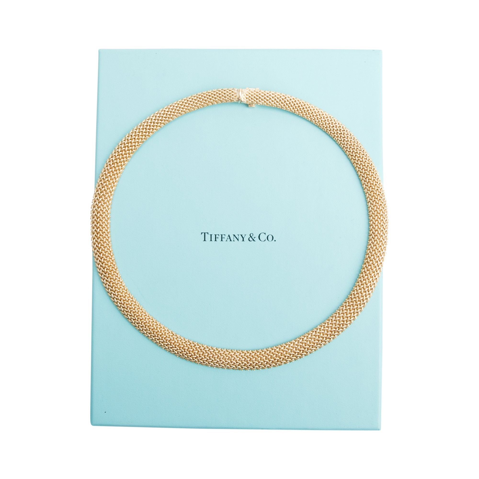 Tiffany & Co. Vintage 18k Yellow Gold Collar Necklace w/ Box