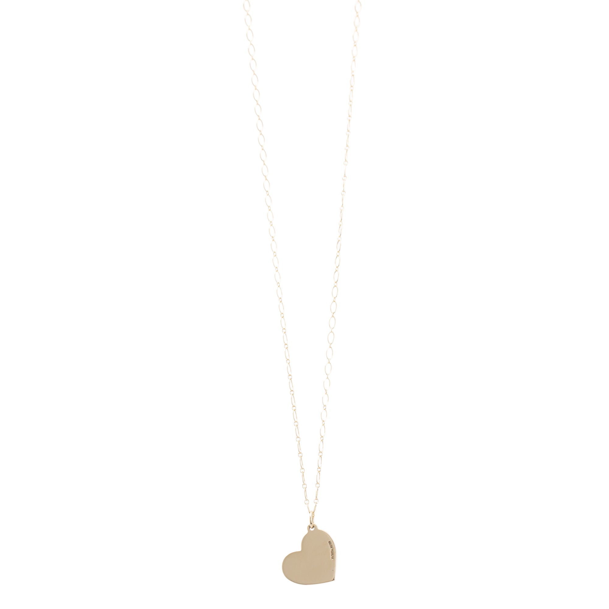 Tiffany & Co. Vintage 18k Yellow Gold Heart Pendant Necklace