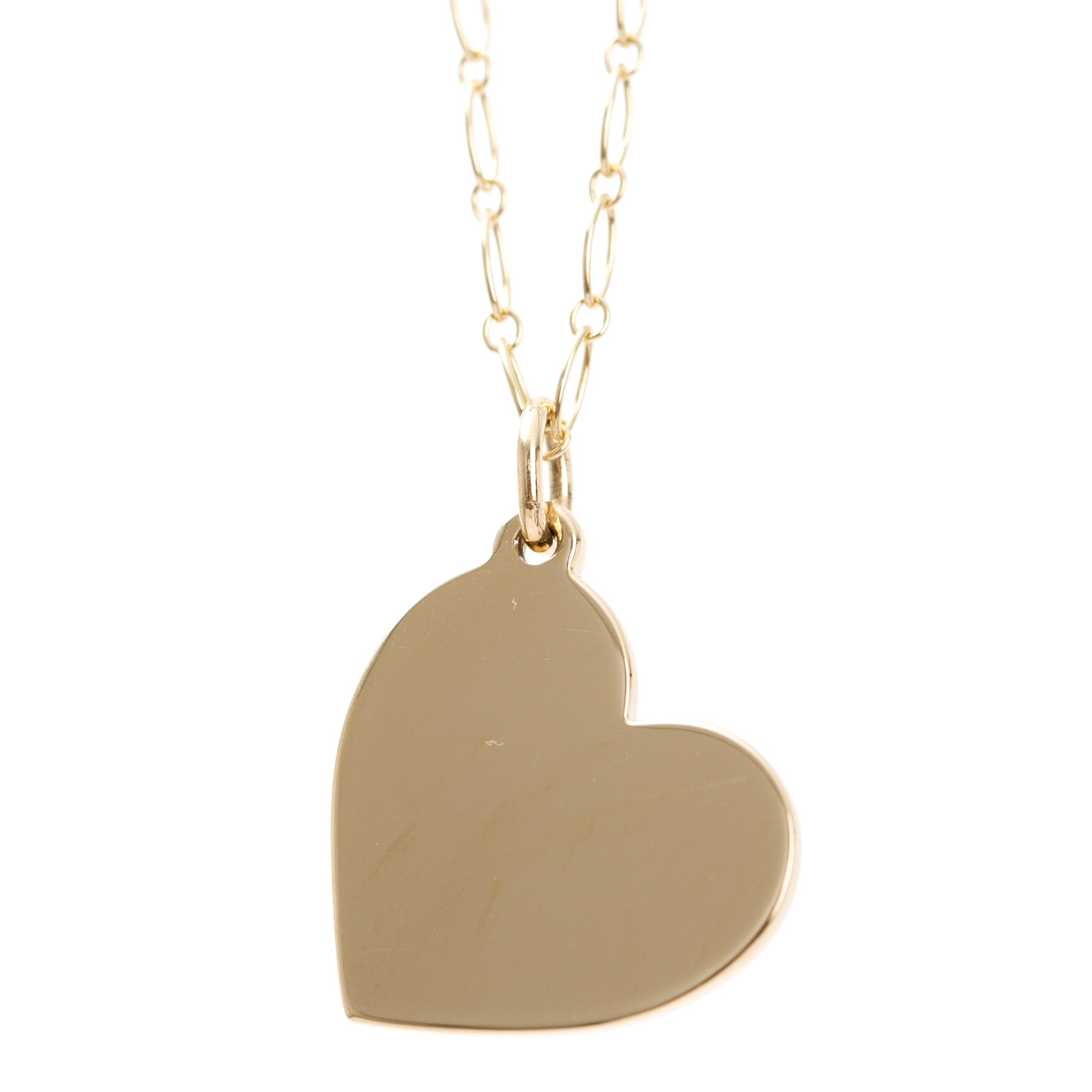 Tiffany & Co. Vintage 18k Yellow Gold Heart Pendant Necklace