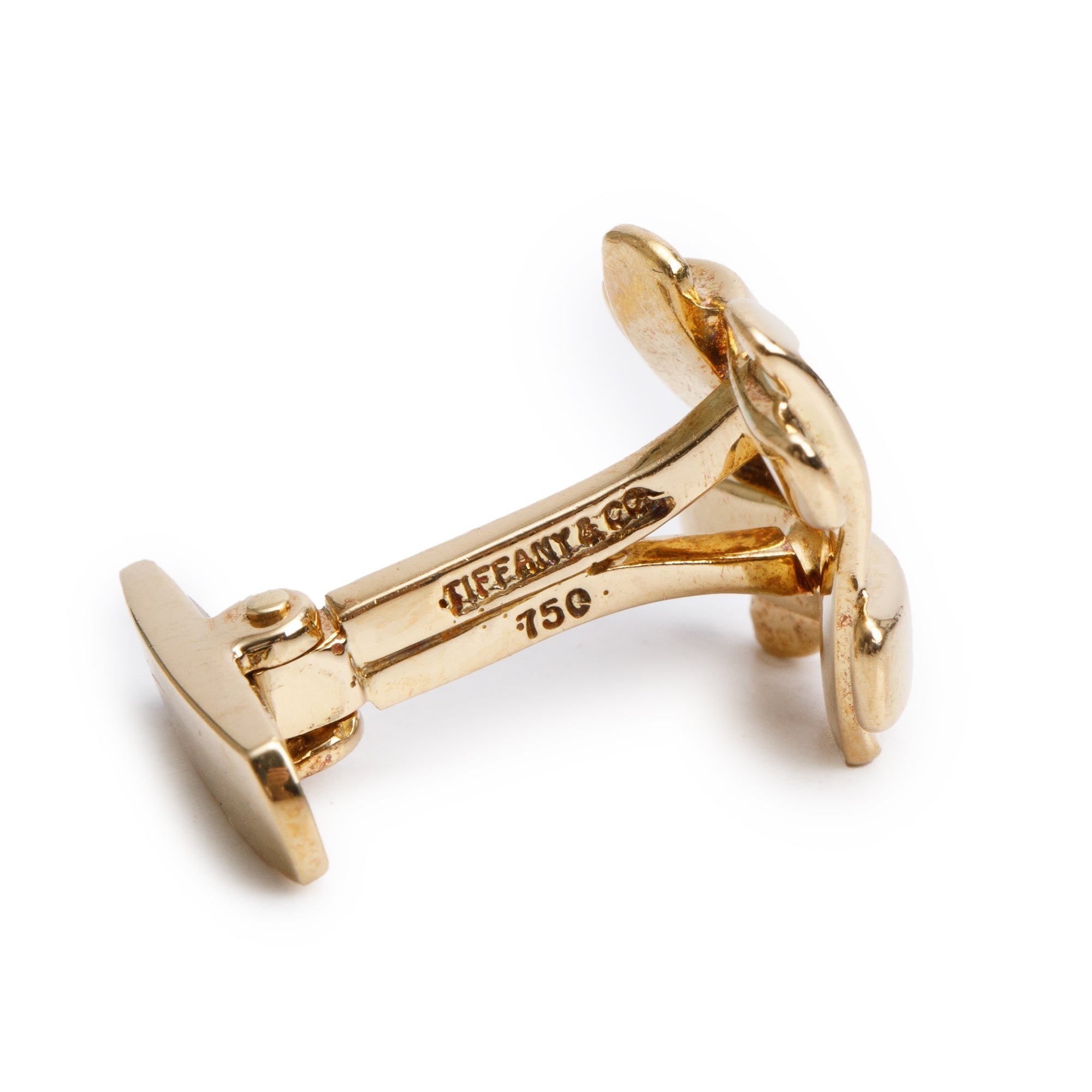 Tiffany & Co. Vintage 18k Yellow Gold Vannerie Cufflinks