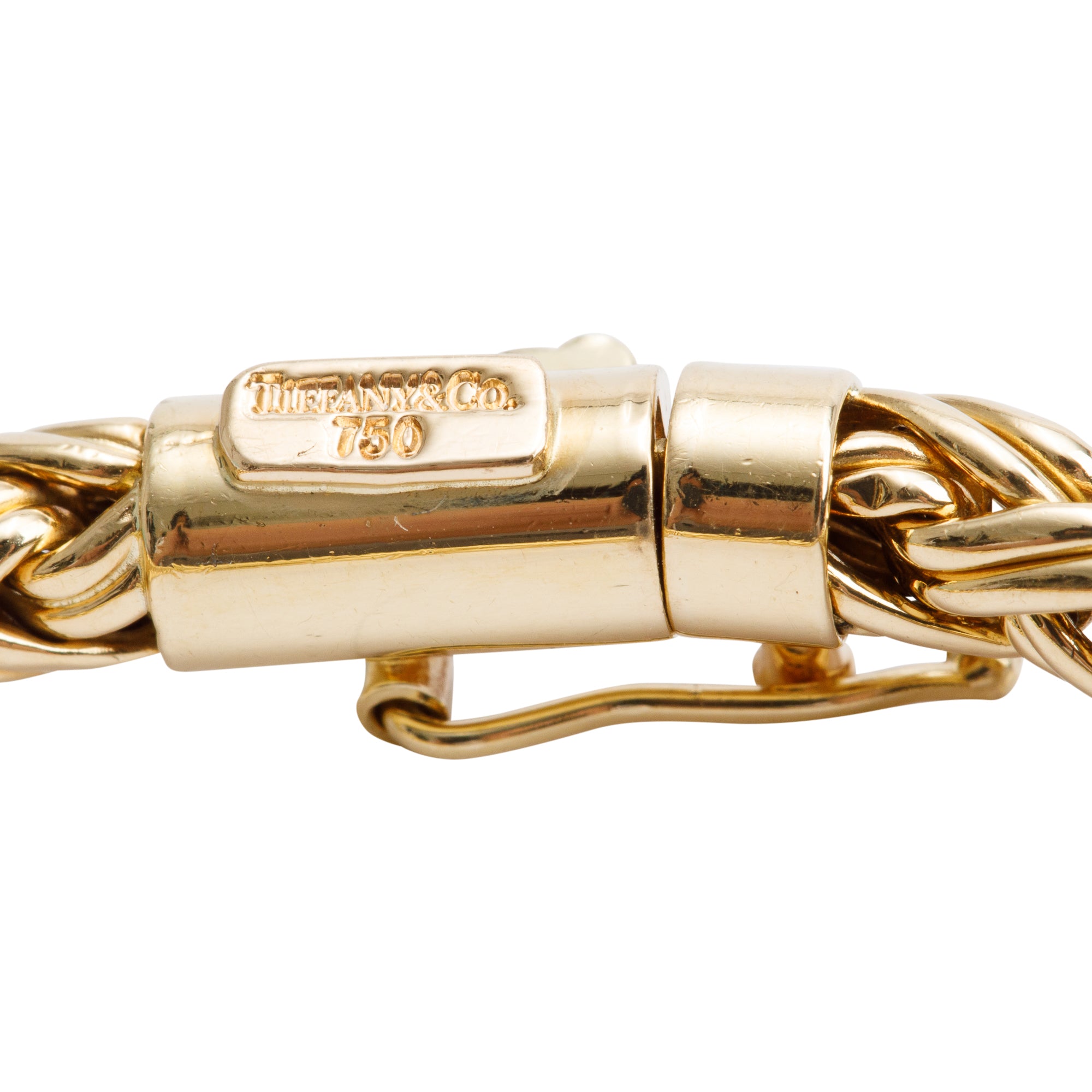 Tiffany & Co. Vintage 18k Yellow Gold Wheat Chain Bracelet w/ Box