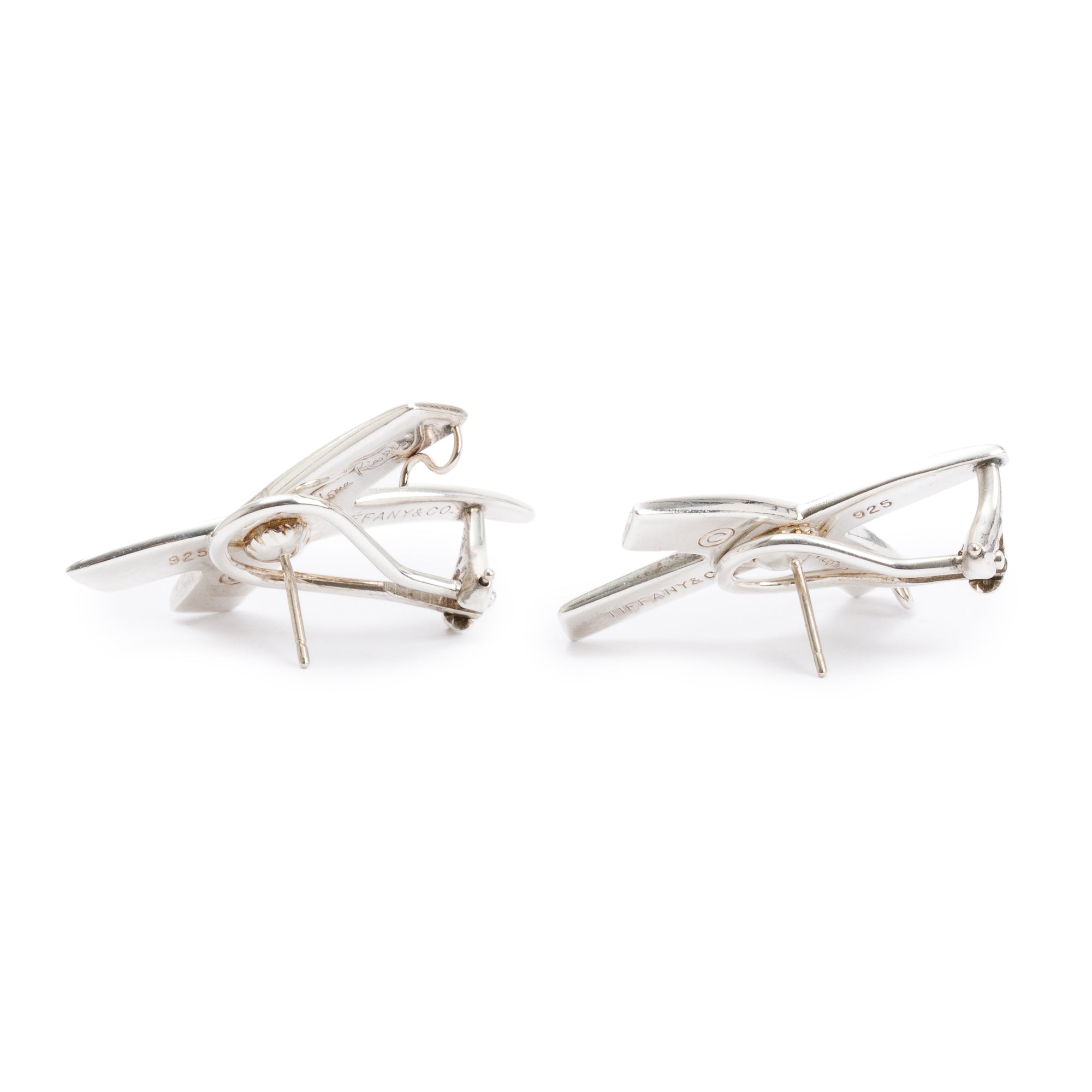 Tiffany & Co. Vintage Paloma Picasso Sterling Silver Large 'X' Earrings