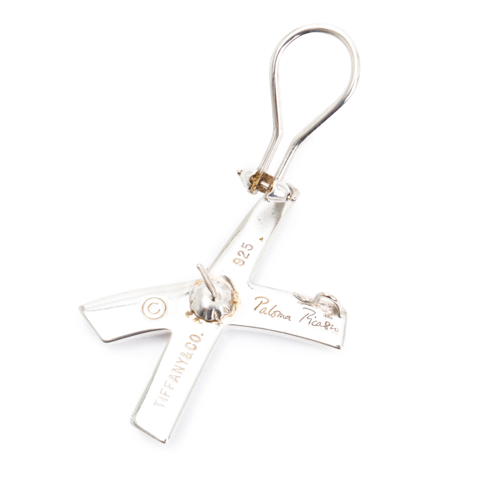 Tiffany & Co. Vintage Paloma Picasso Sterling Silver Large 'X' Earrings