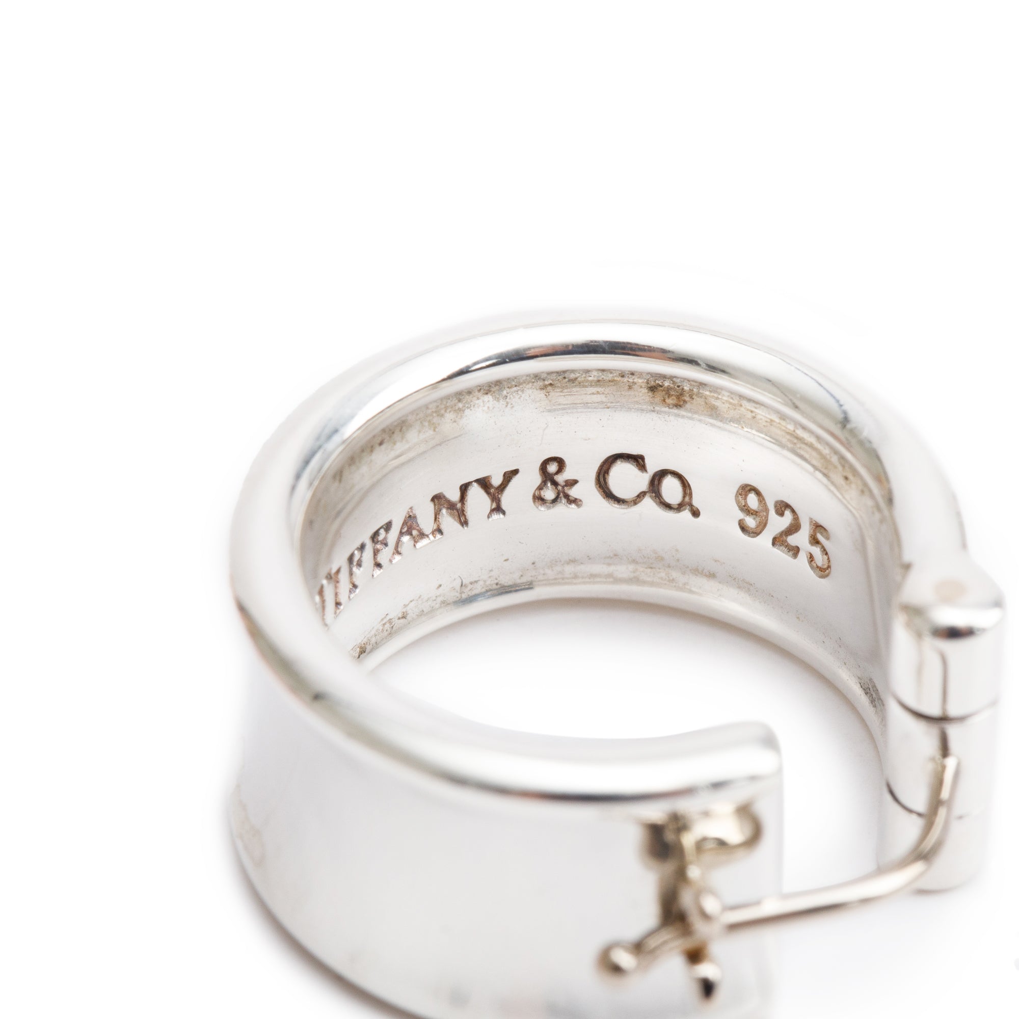 Tiffany & Co. Vintage Sterling Silver 1837 Wide Hoop Earrings