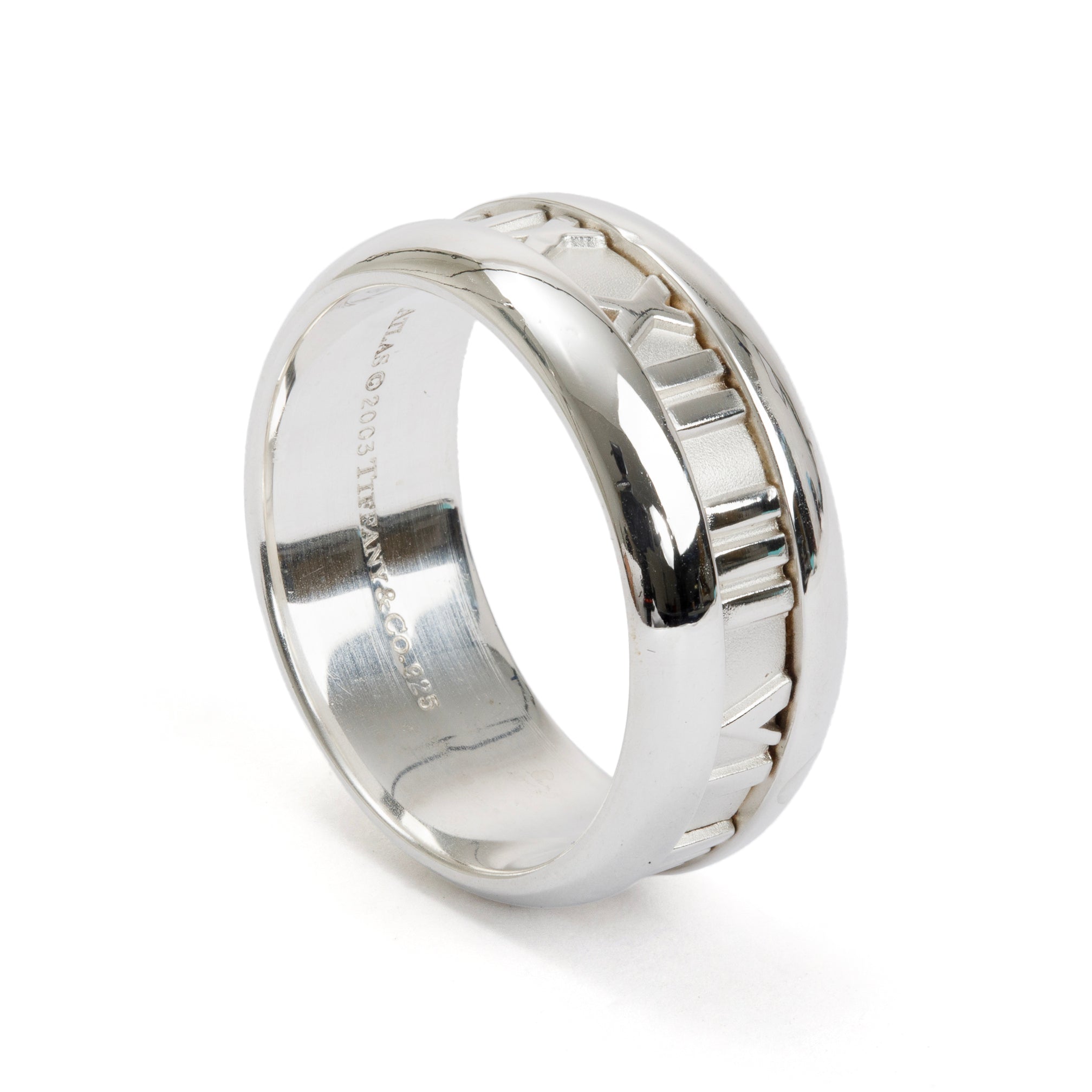 Tiffany & Co. Vintage Sterling Silver 9 MM Atlas Band, Size 10.5