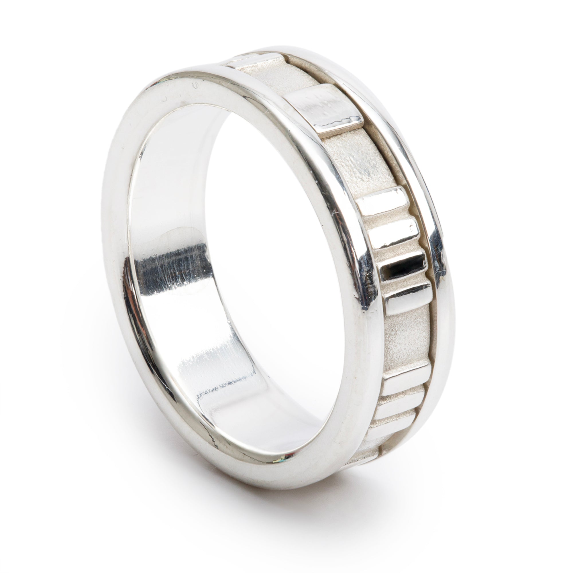 Tiffany & Co. Vintage Sterling Silver Atlas 6 MM Band, Size 7.5