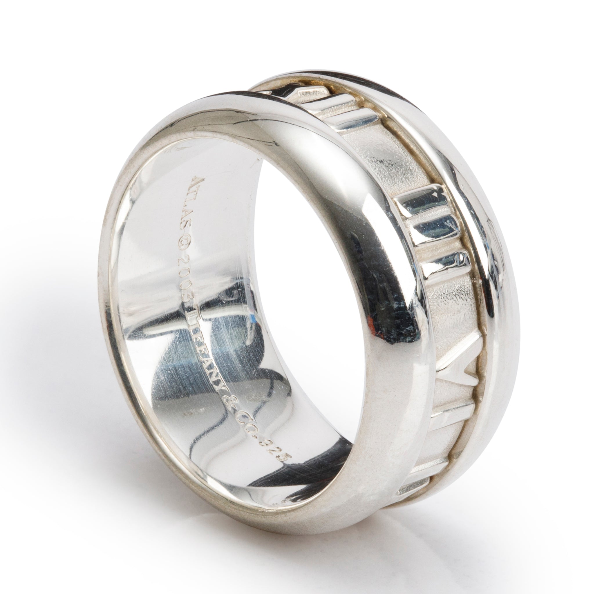 Tiffany & Co. Vintage Sterling Silver Atlas 9.5 MM Band, Size 6.5