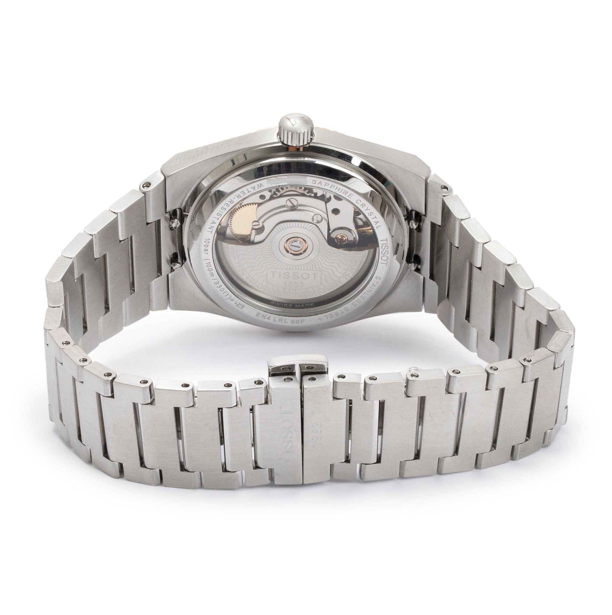 Tissot 2023 Stainless Steel & 18k Rose Gold Diamond Dial PRX 35 MM Automatic Watch w/ Box & Papers