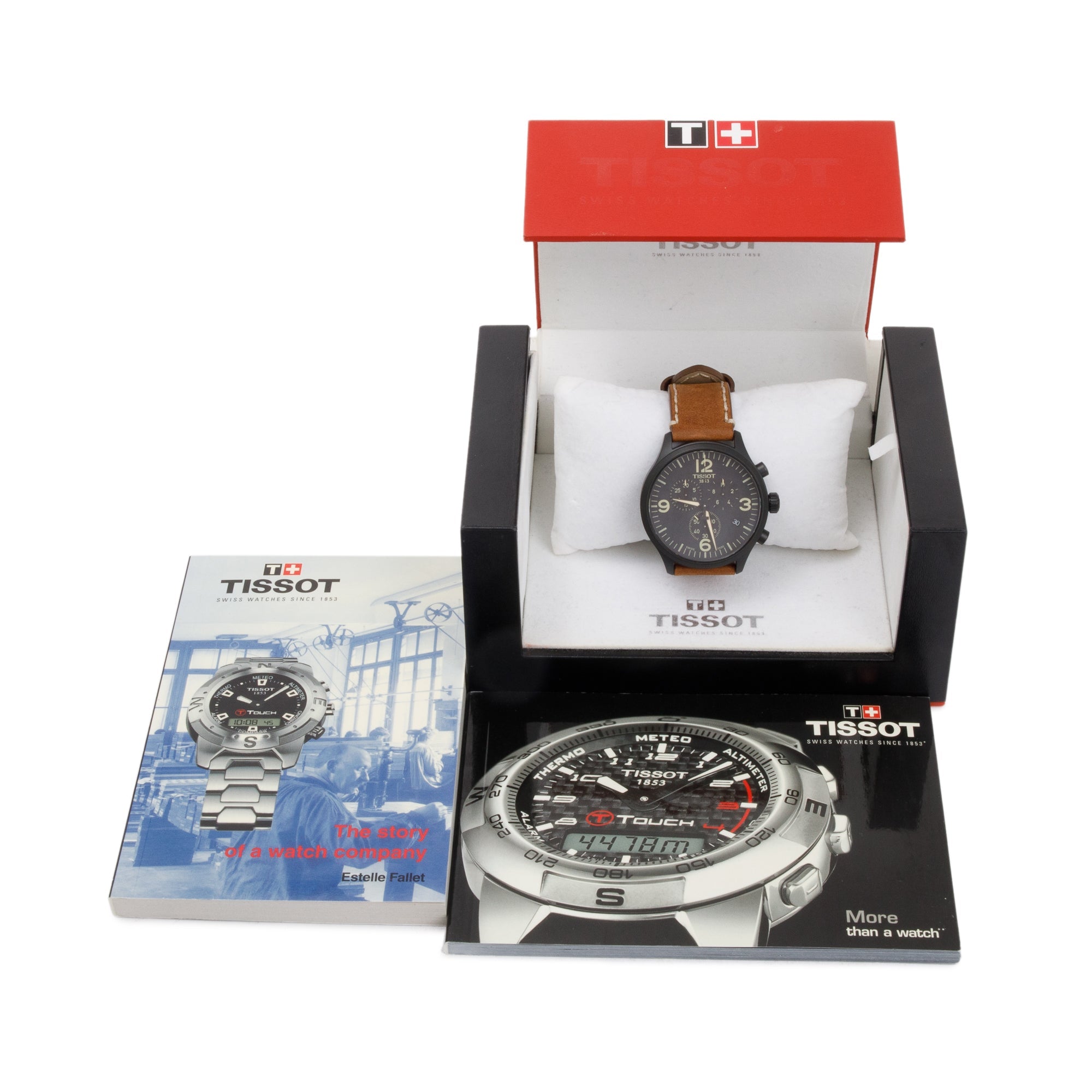 Tissot Black PVD Stainless Steel Chrono XL 45 MM Watch w/ Box & Papers