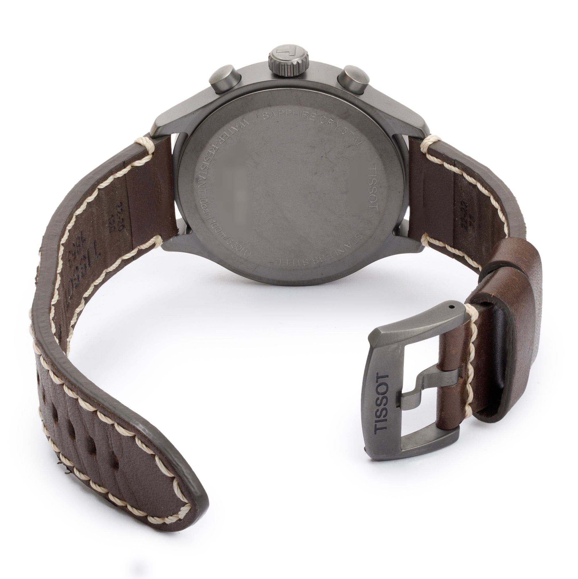 Tissot Grey PVD Stainless Steel Chrono XL 45 MM Watch w/ Box & Papers