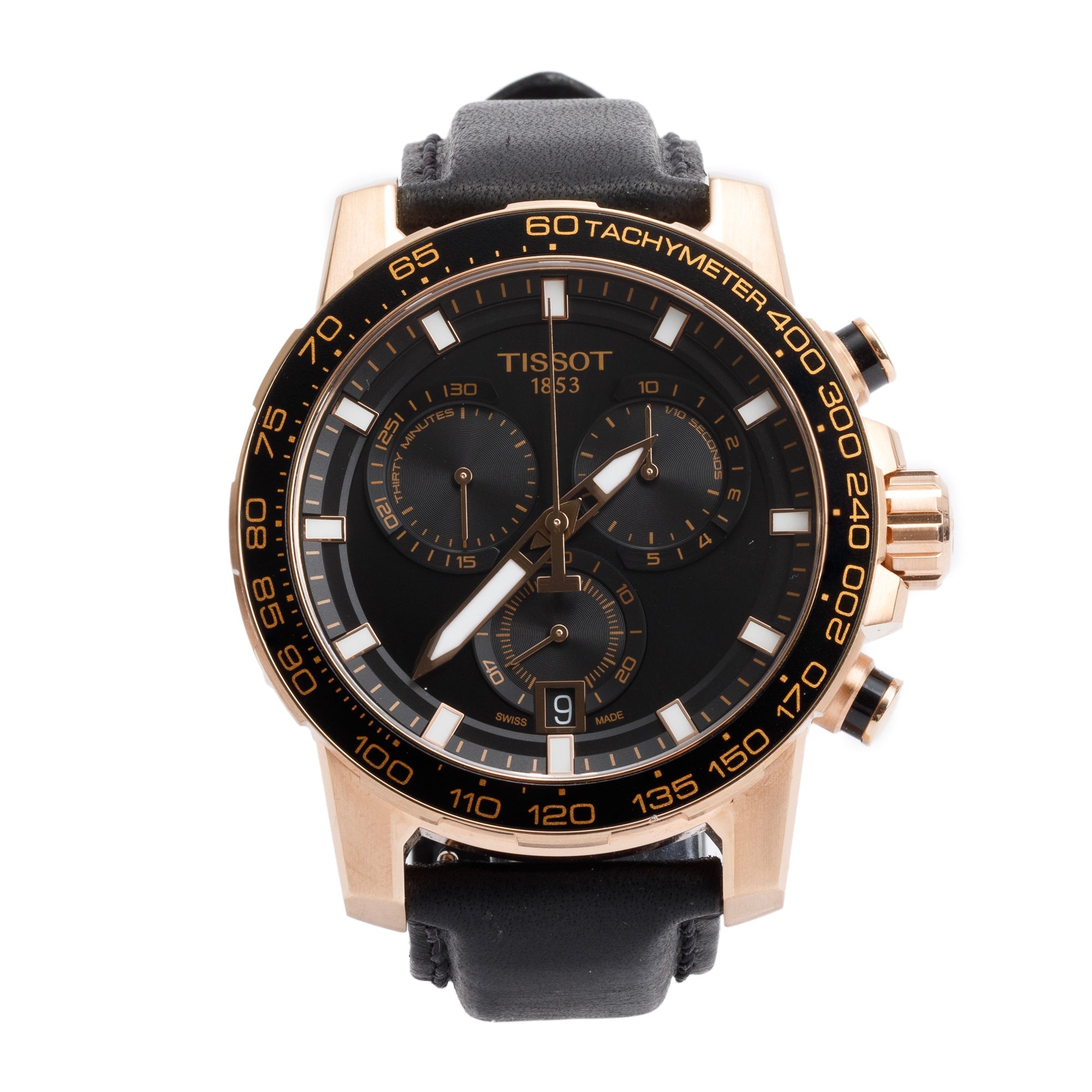 Tissot Rose Gold-Plated Stainless Steel Supersport 45.5 MM Quartz Watch w/ Box & Papers
