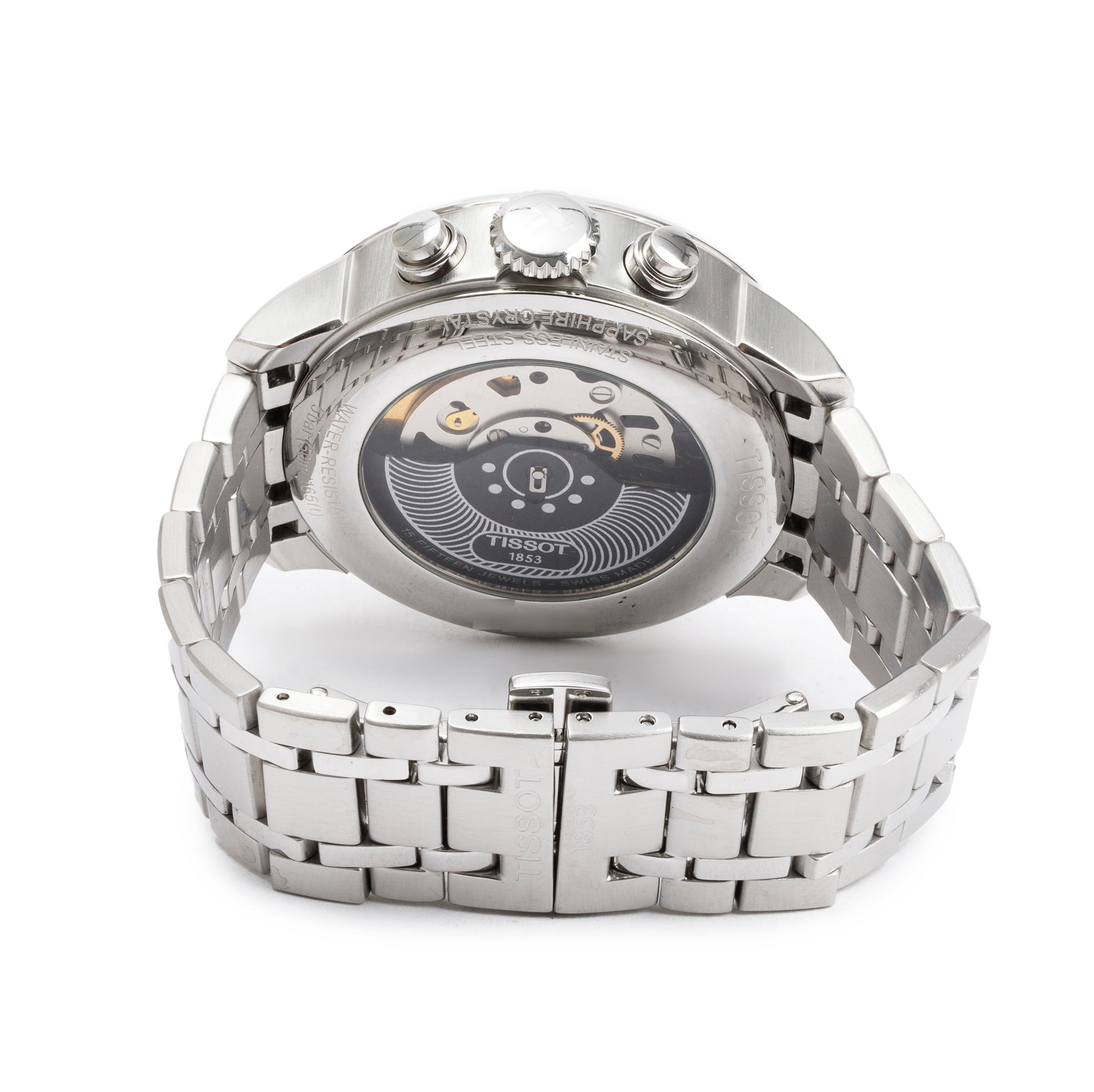 Tissot Stainless Steel Chemin des Tourelles 44 MM Chronograph Automatic Watch w/ Box & Papers