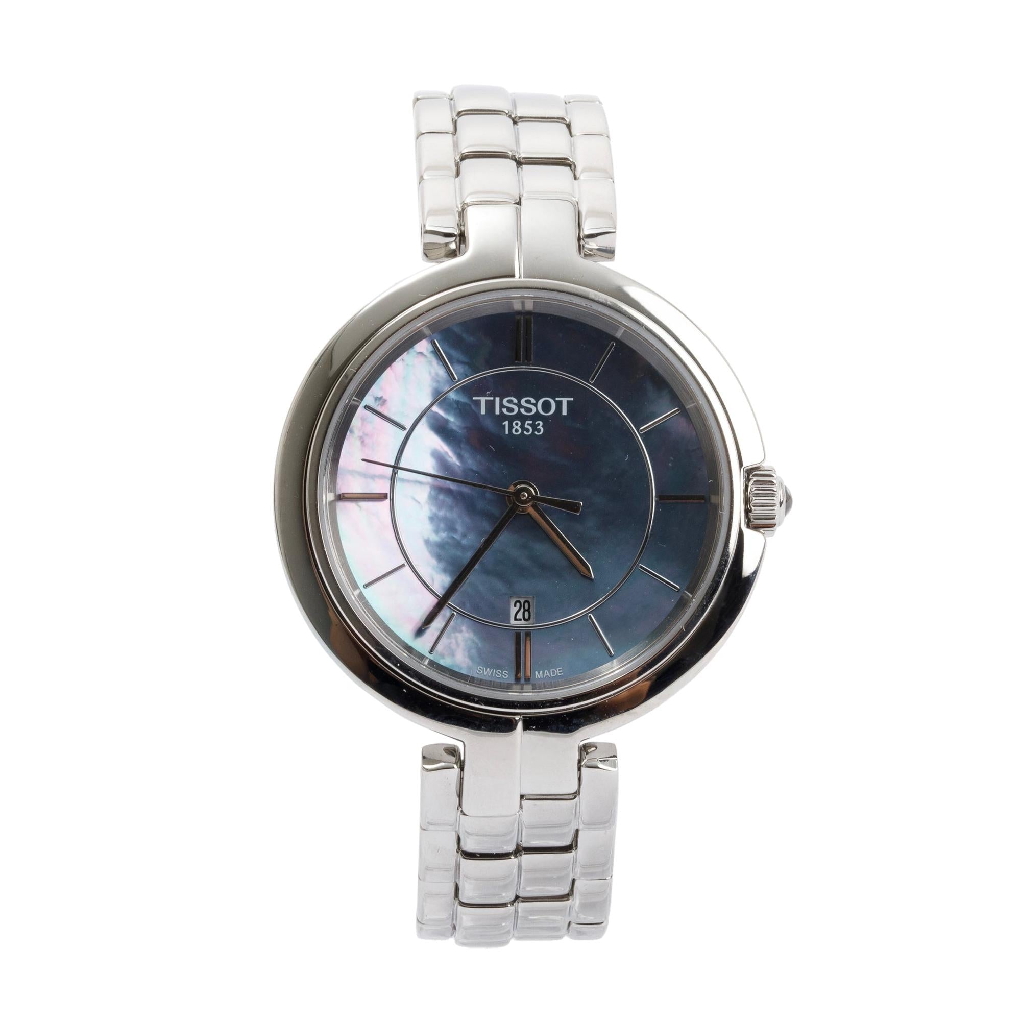 Tissot Stainless Steel Flamingo 30 MM Watch w/ Box & Papers