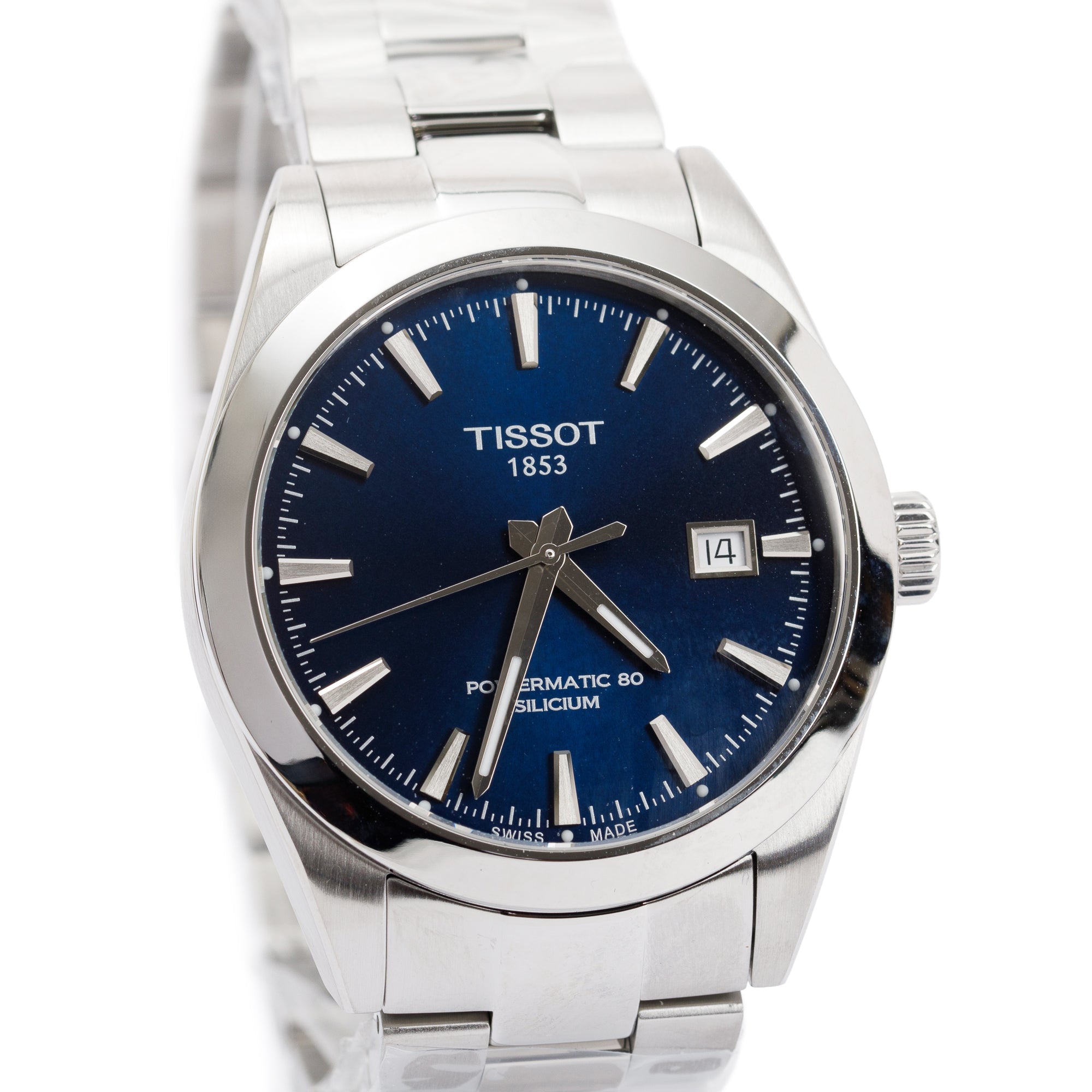 Tissot Stainless Steel Gentleman Powermatic 80 Silicium 40MM Automatic Watch w/ Box
