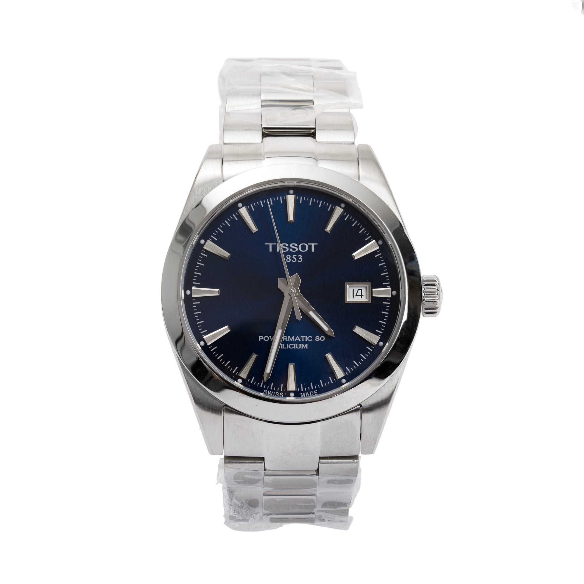 Tissot Stainless Steel Gentleman Powermatic 80 Silicium 40MM Automatic Watch w/ Box