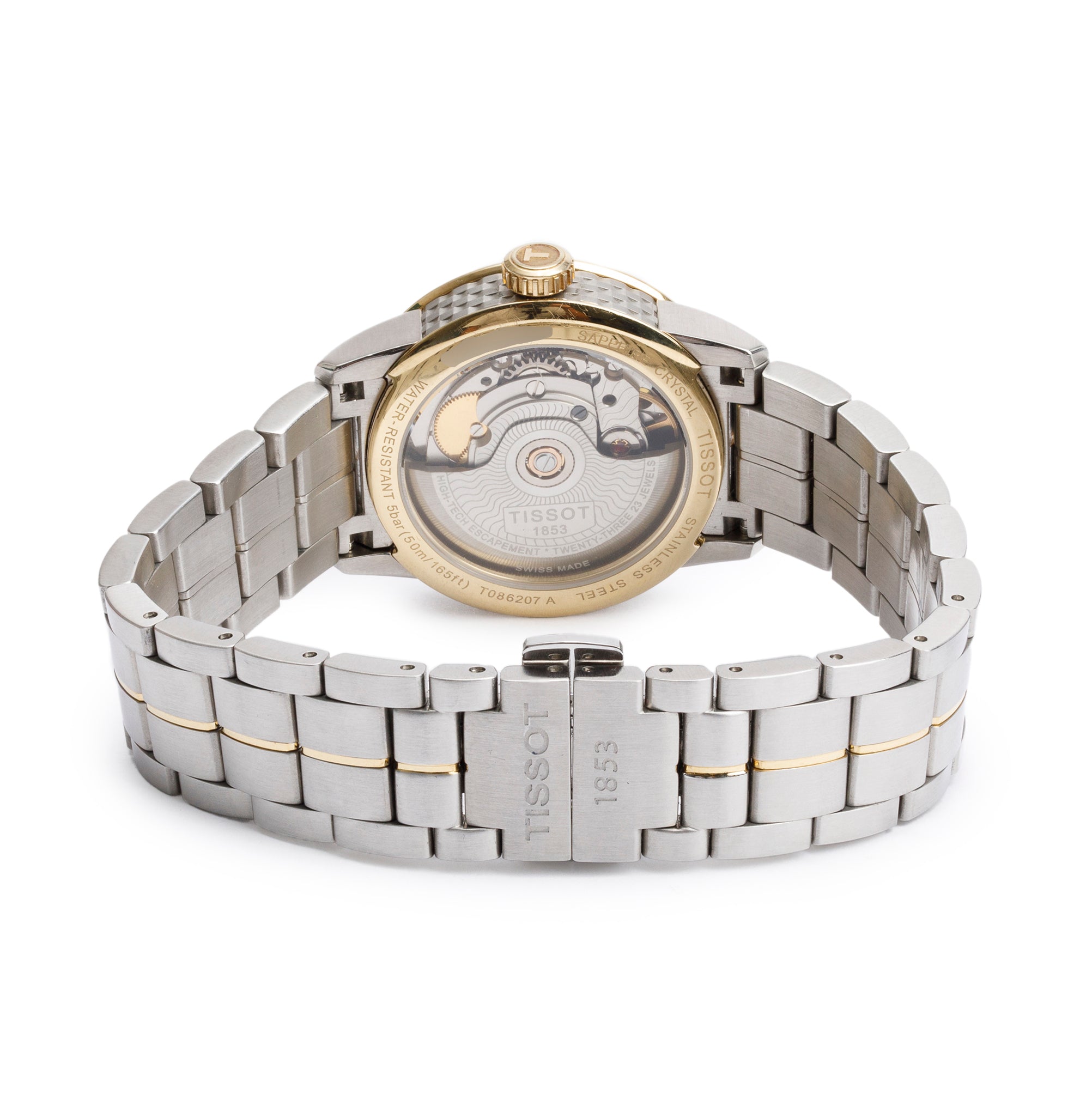 Tissot Stainless Steel & Gold Plated Powermatic 80 33 MM Automatic Watch w/ Box & Papers