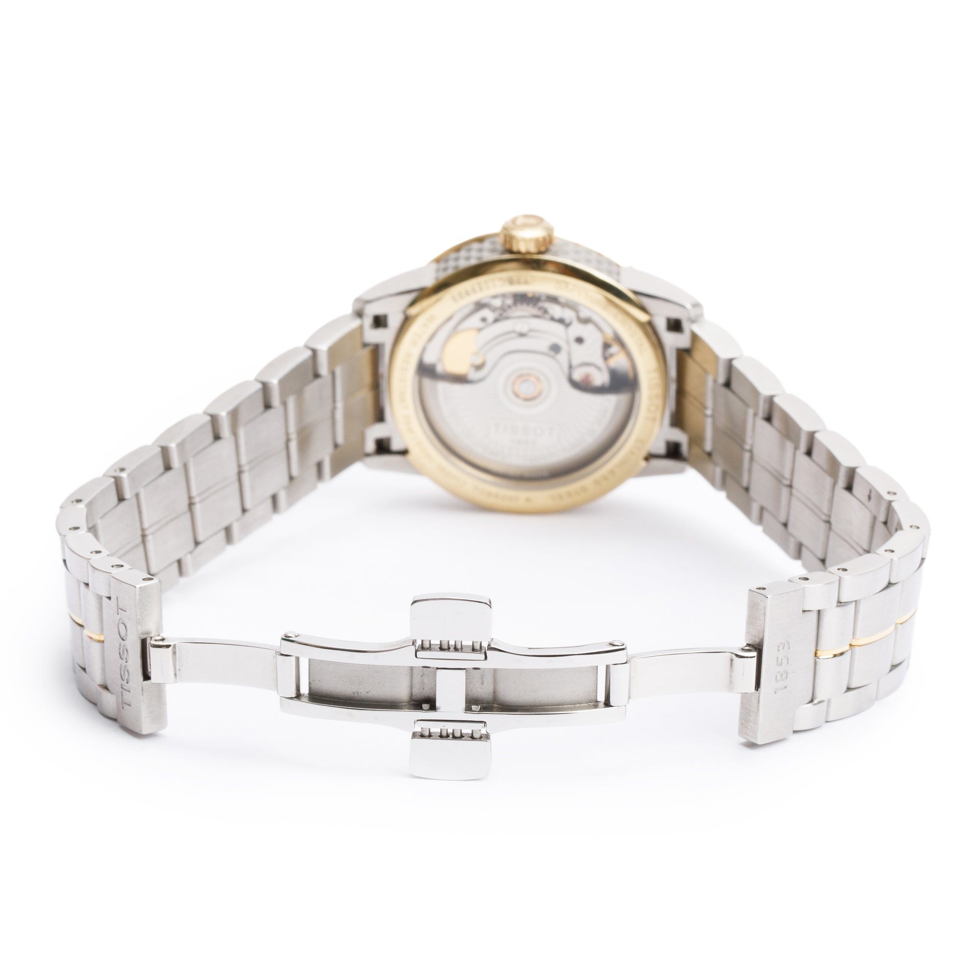 Tissot Stainless Steel & Gold Plated Powermatic 80 33 MM Automatic Watch w/ Box & Papers