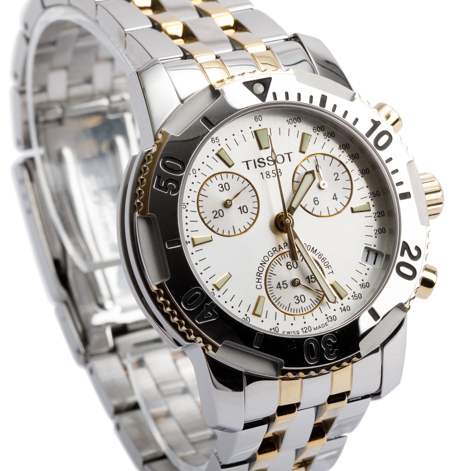 Tissot Stainless Steel & Gold Plated T-Sport PRS 200 Chronograph 40 MM Quartz Watch