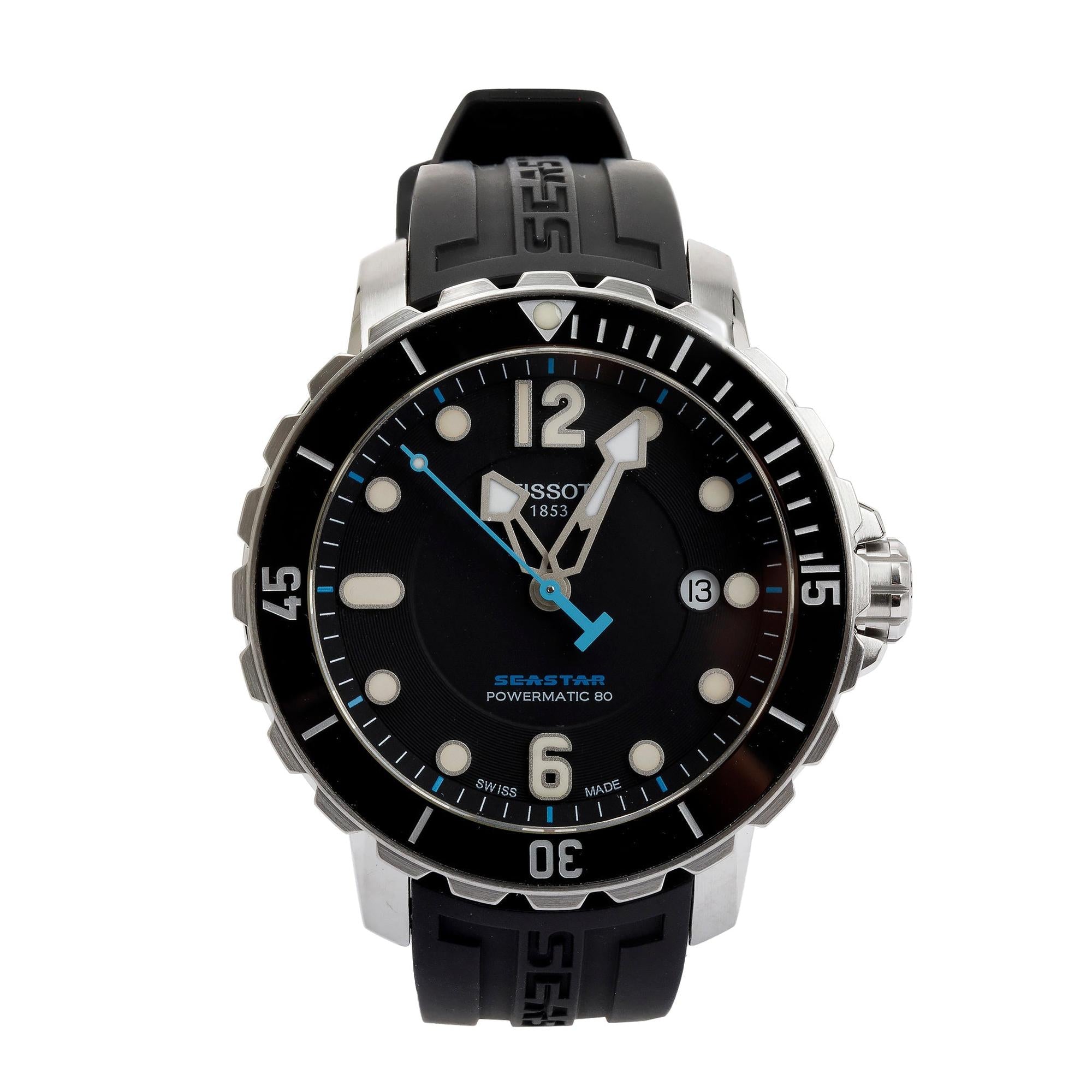 Tissot Stainless Steel Seastar 1000 42 MM Automatic Watch w/ Card