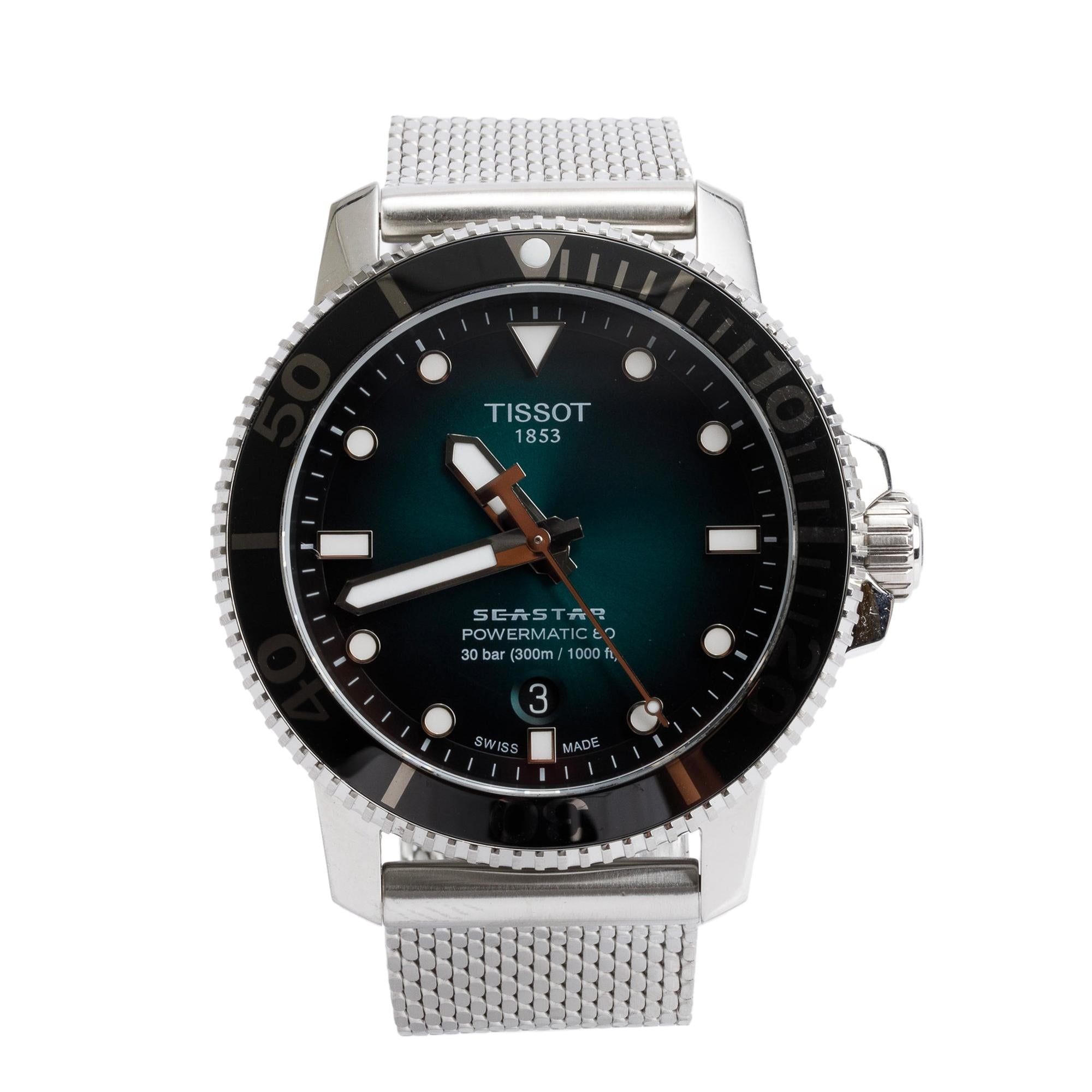 Tissot Stainless Steel Seastar 1000 Powermatic 80 43 MM Automatic Watch