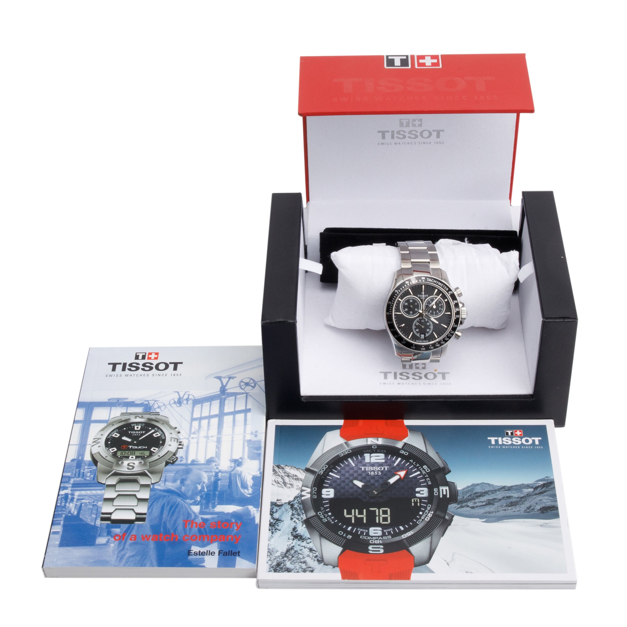Tissot Stainless Steel T-Sport 42.5 MM Chronograph V8 Quartz Watch w/ Box