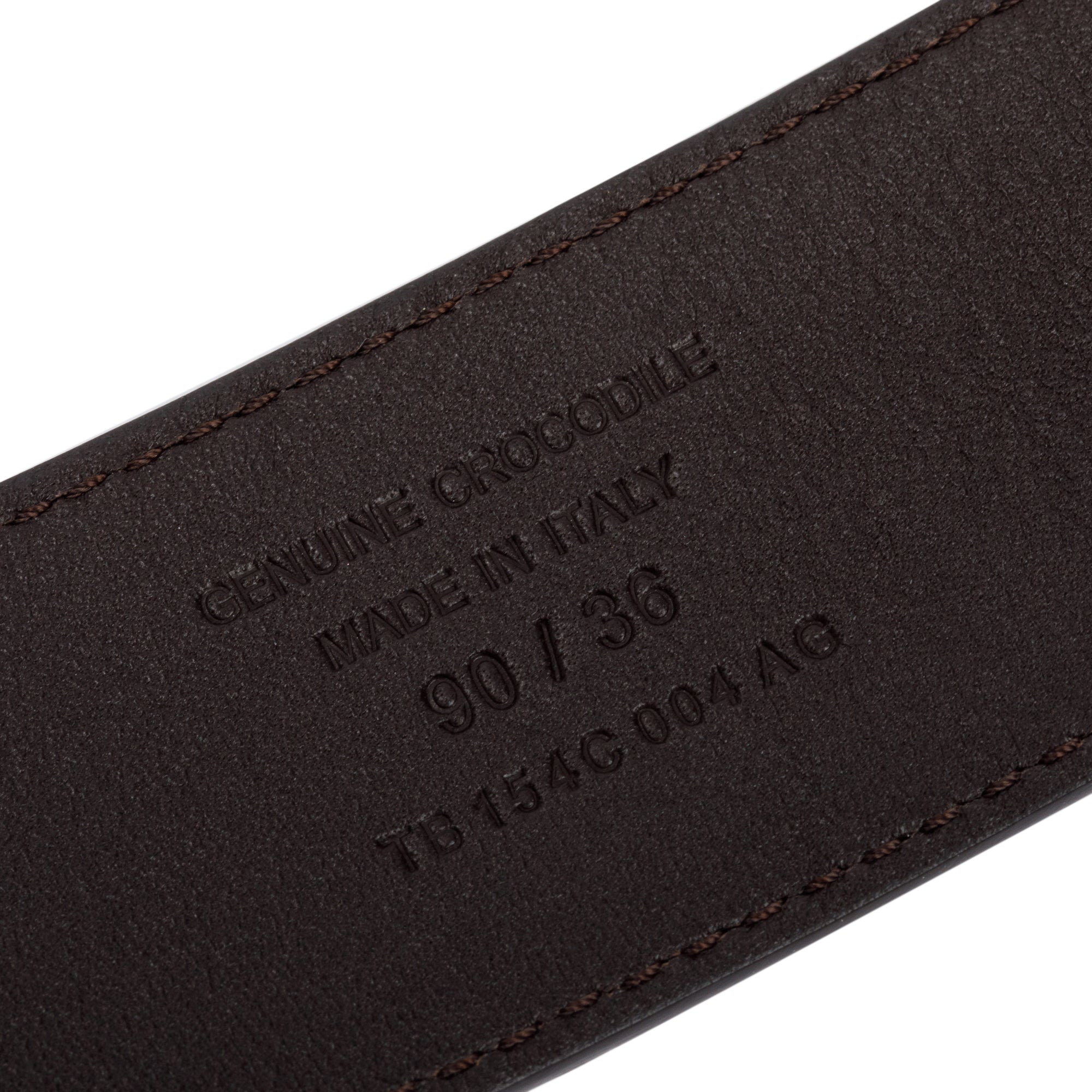 Tom Ford Brown Croc-Embossed Leather T Icon Buckle Belt 90 36