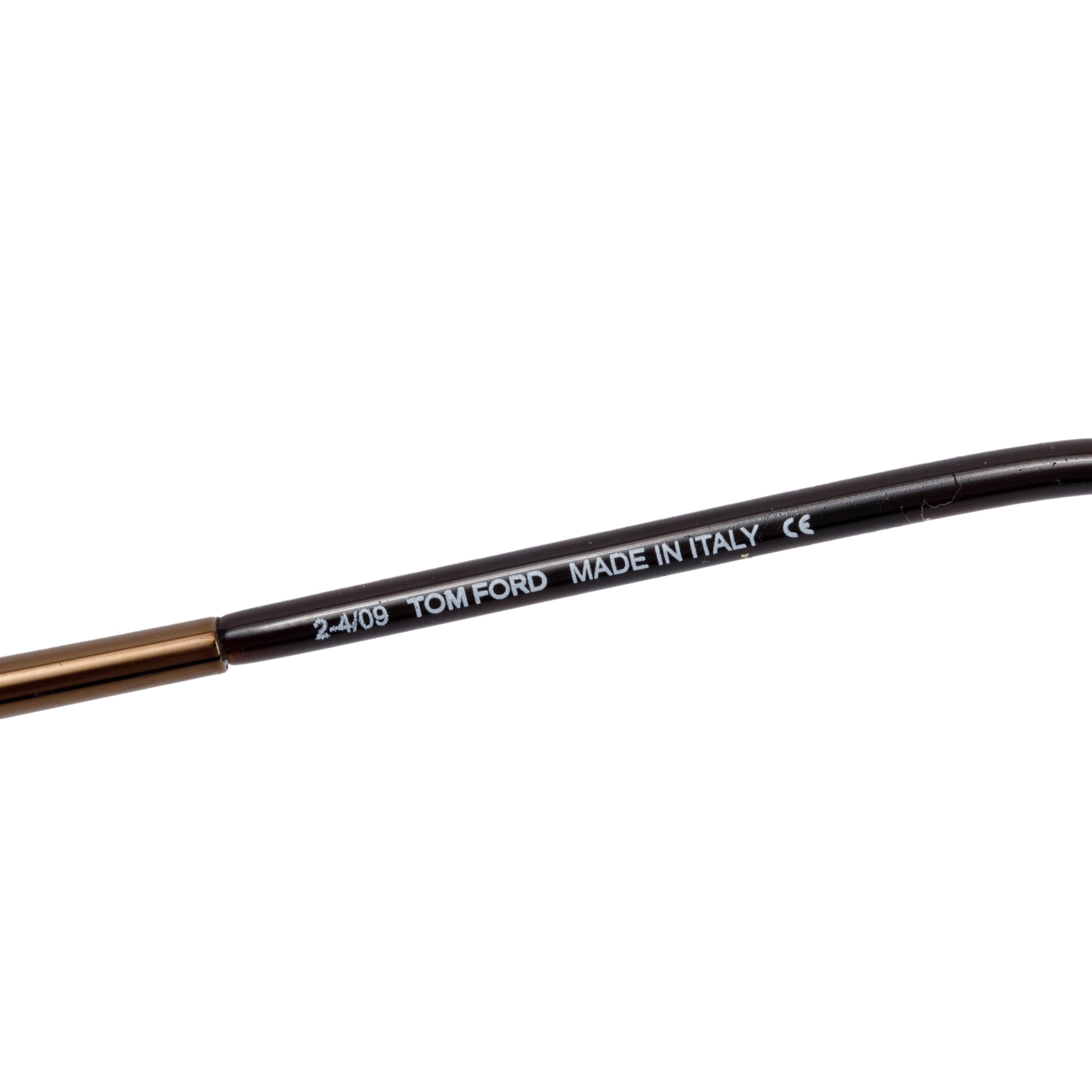 Tom Ford TF130 Shiny Bronze Metal Miranda Oversized Sunglasses w/ Case