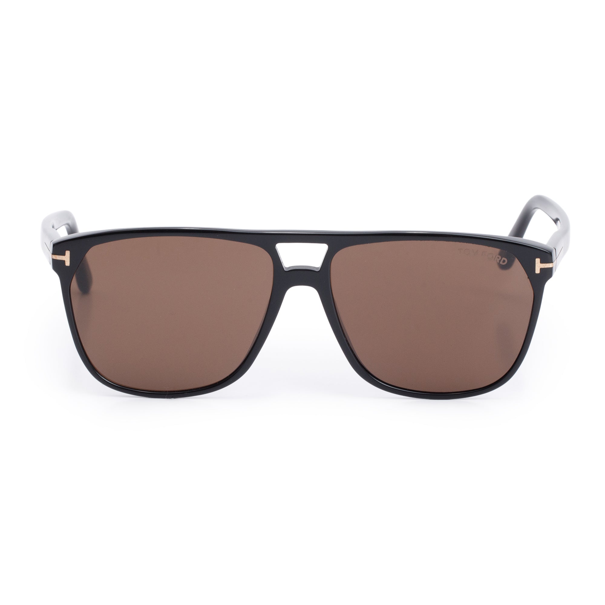 Tom Ford TF679 Black Acetate Shelton Aviator Sunglasses w/ Case