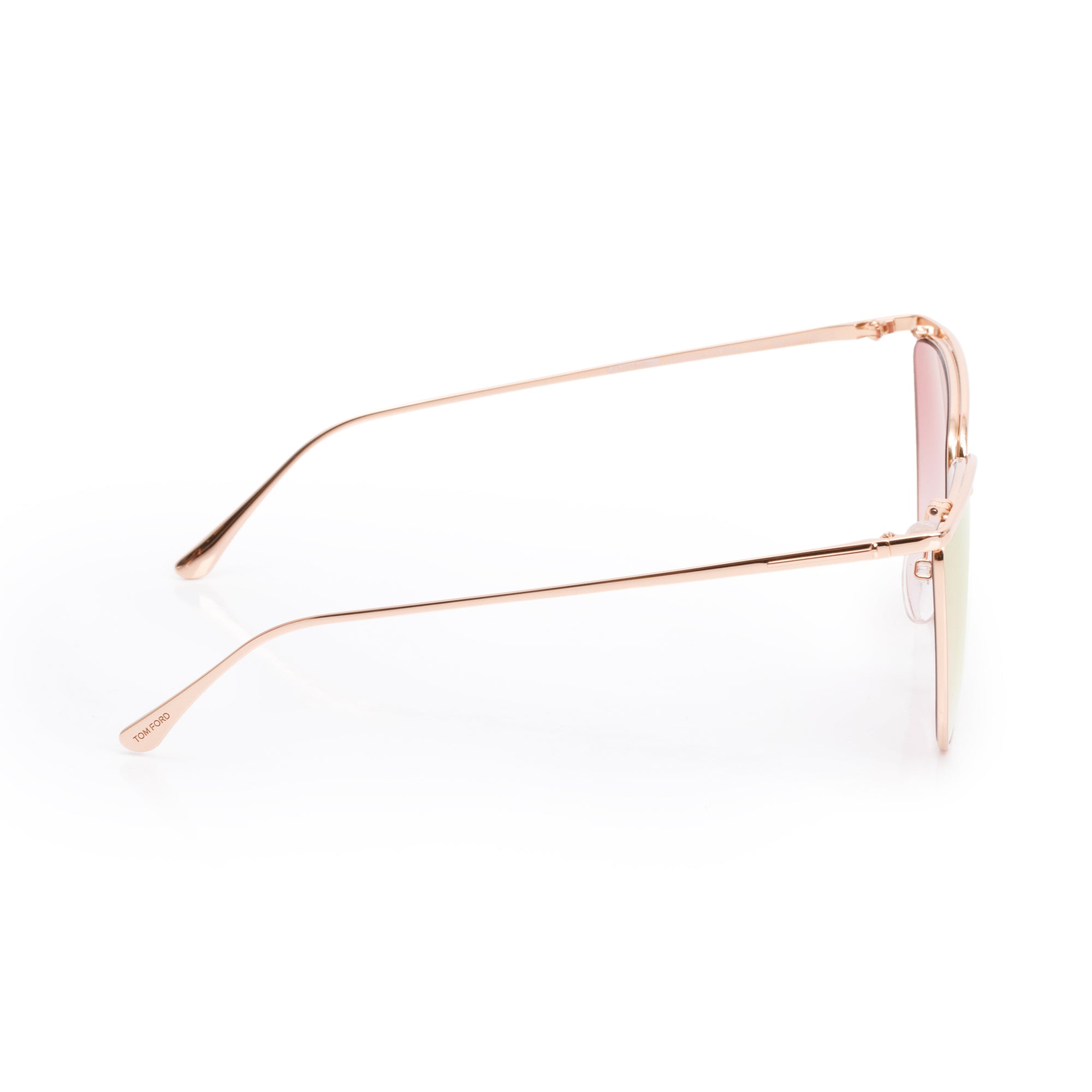 Tom Ford TF684 Rose Gold-Tone Metal Veronica Cat-Eye Sunglasses
