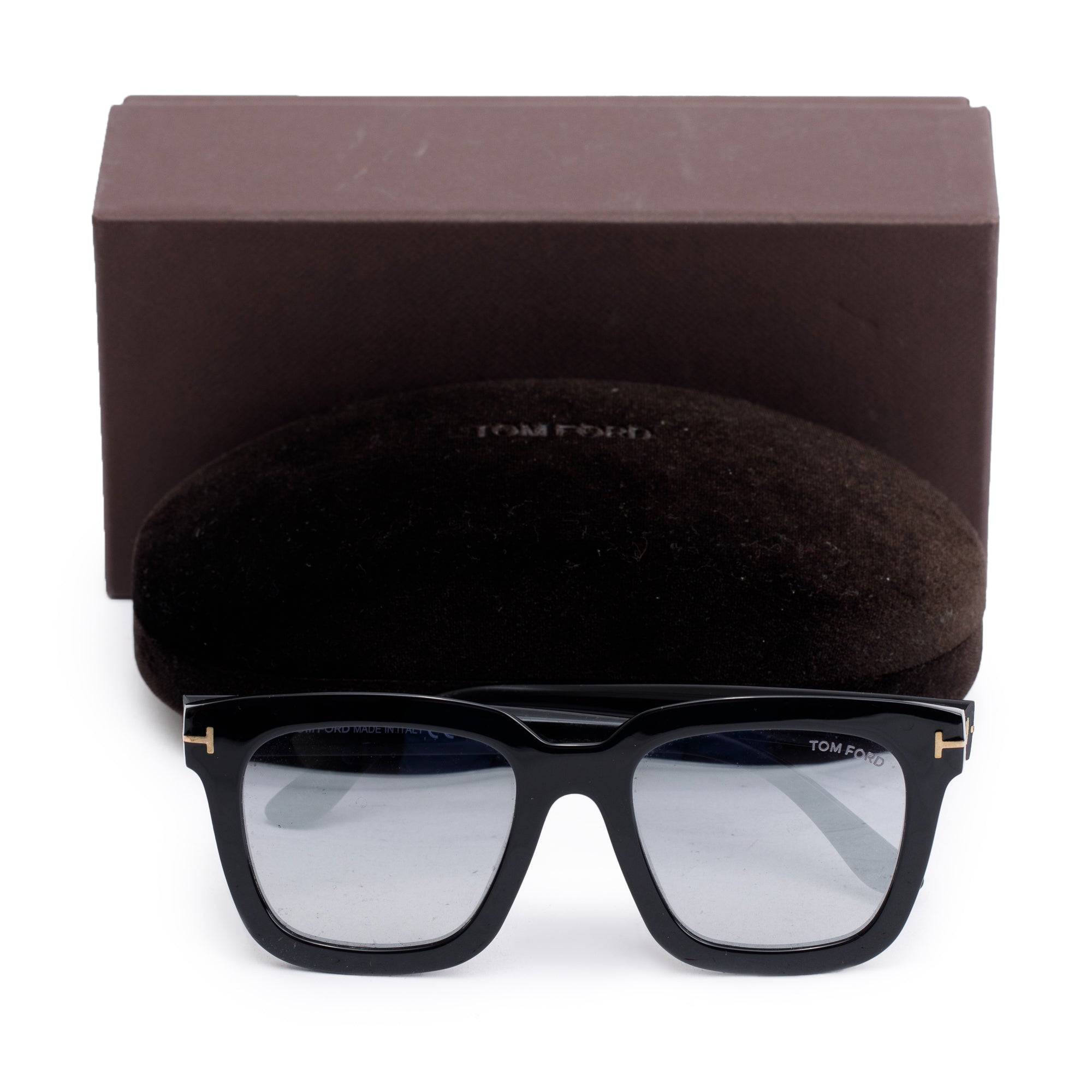Tom Ford TF690 Sari Square Mirrored Sunglasses w/ Box & Case