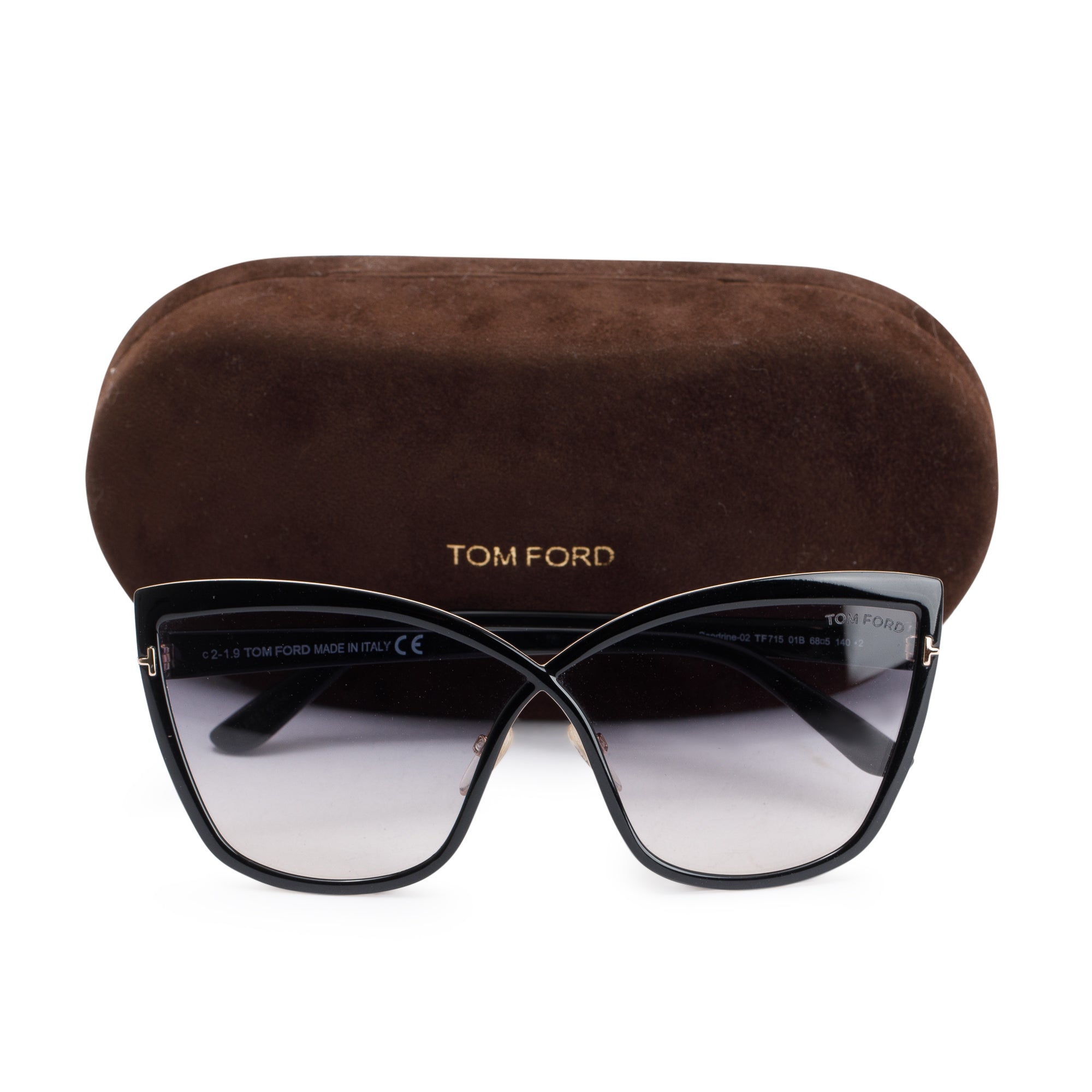 Tom Ford TF715 Sandrine-02 Cat-Eye Sunglasses w/ Case