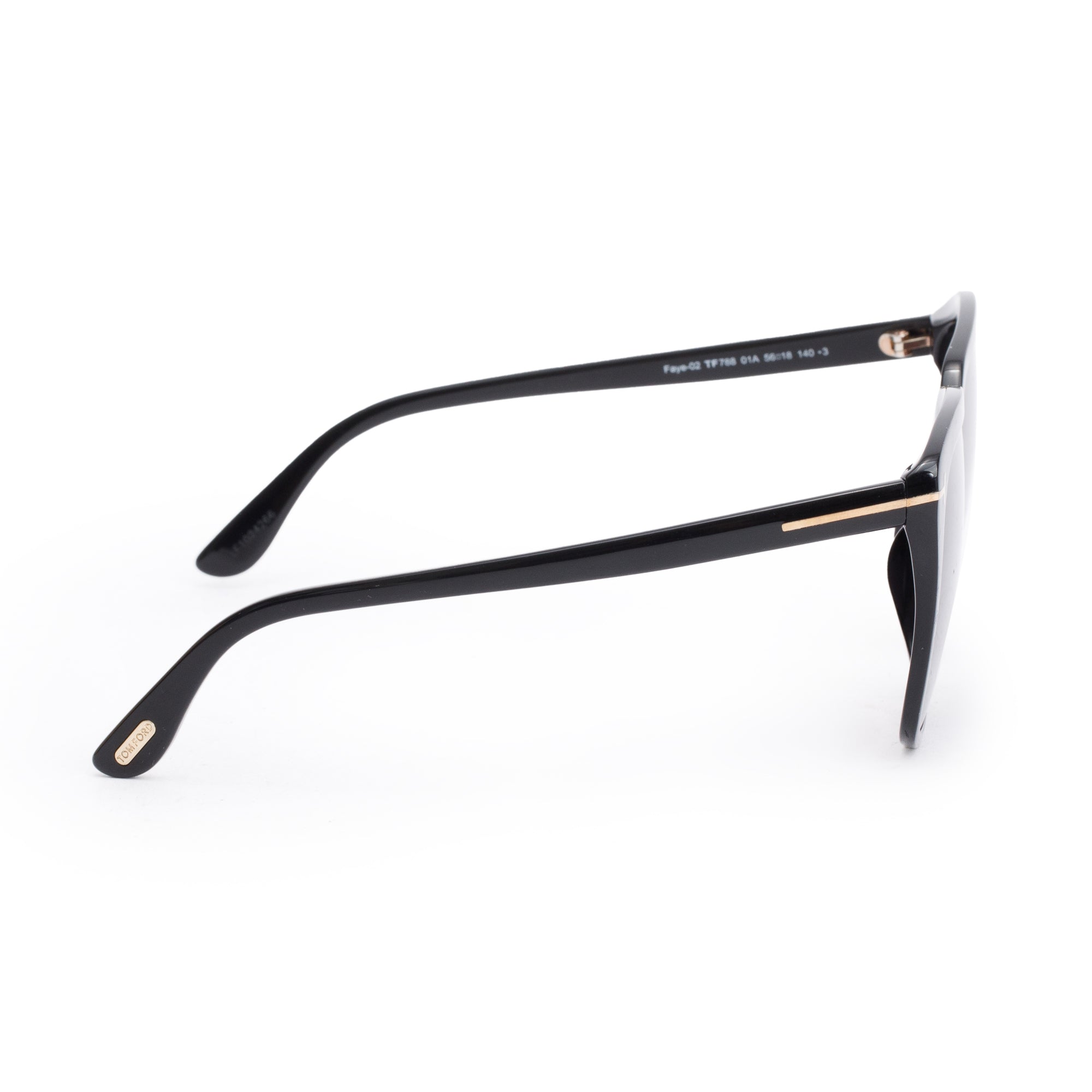 Tom Ford TF788 Black Acetate Faye-02 Square Sunglasses