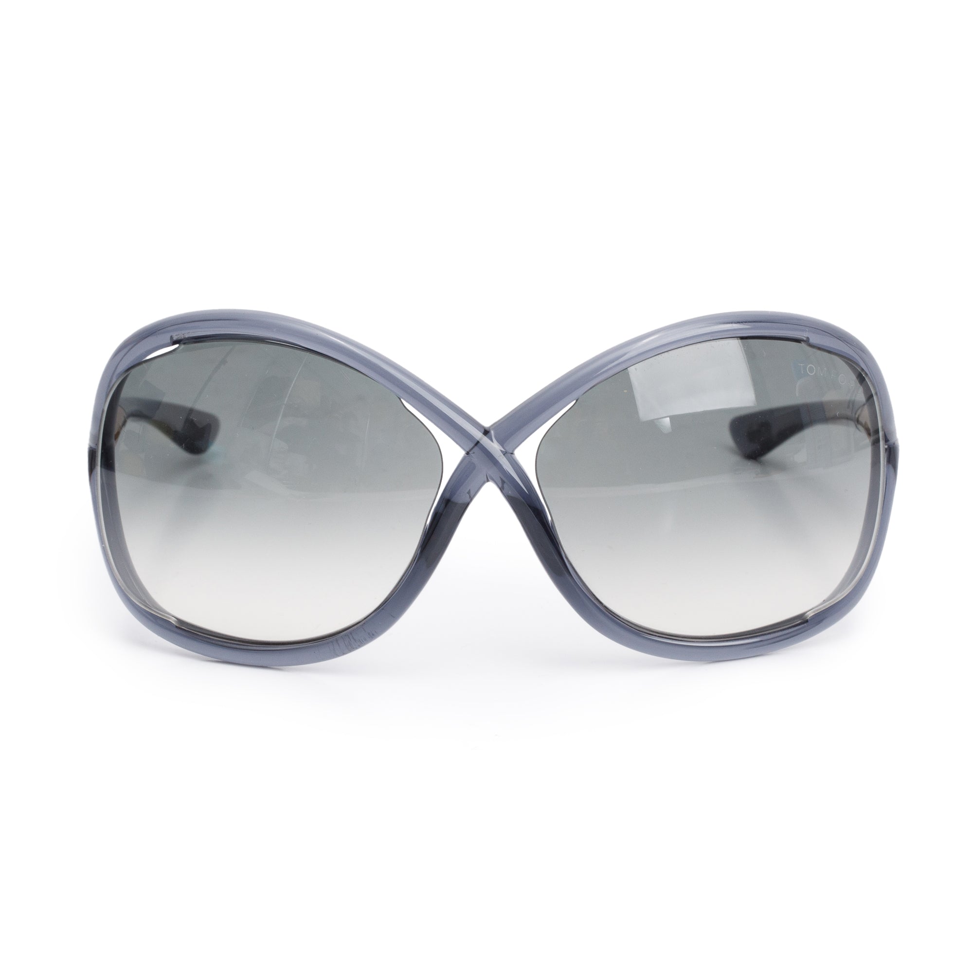 Tom Ford TF9 Grey Acetate Whitney Cat-Eye Sunglasses