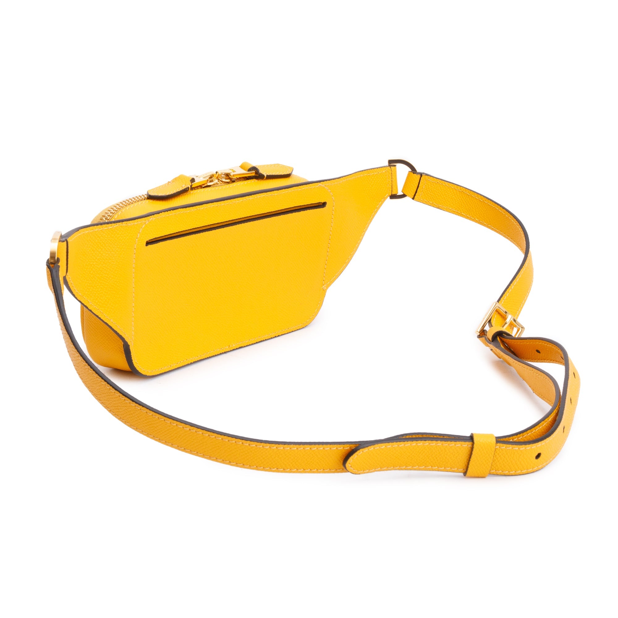 Tom Ford Yellow Grained Calfskin Leather Belt Bag