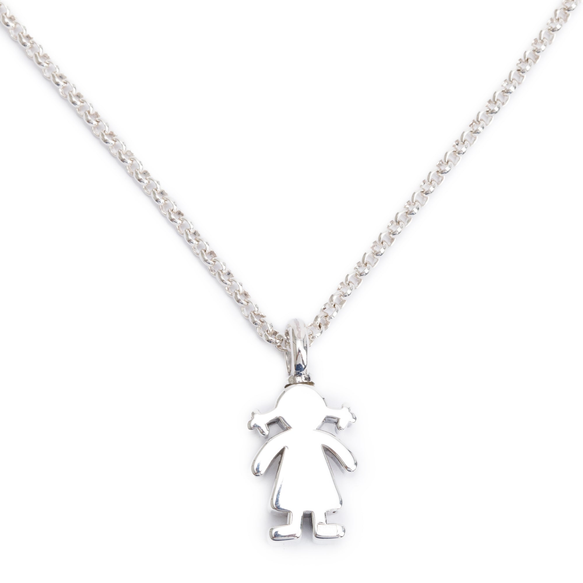 Tous Sterling Silver Sweet Doll Girl Pendant Necklace
