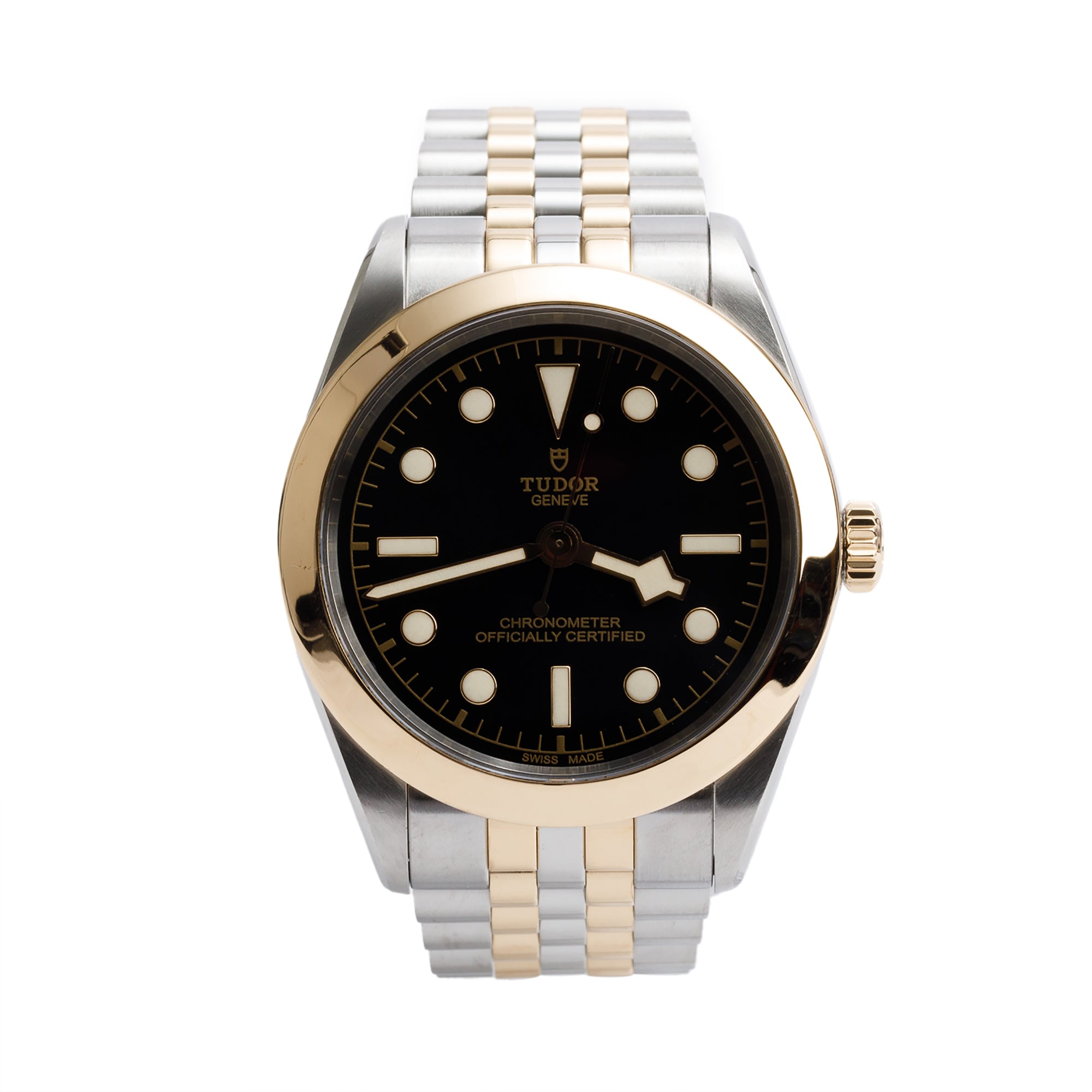 Tudor 2023 Stainless Steel & 18k Yellow Gold Black Bay Black Dial 39 MM Automatic Watch 79663 w/ Box & Papers