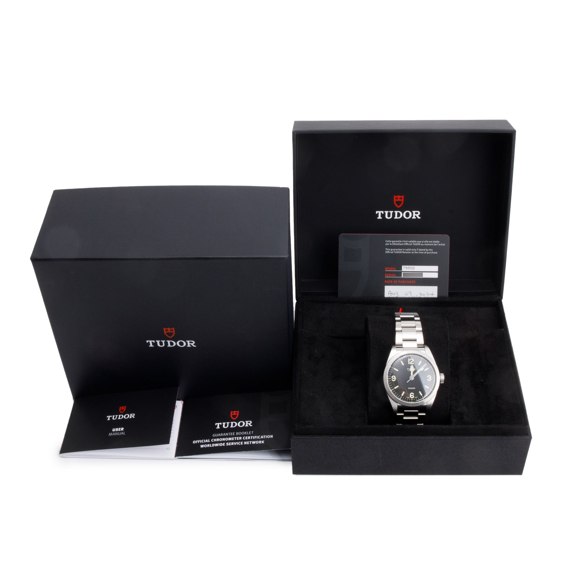 Tudor 2024 Stainless Steel Ranger 39 MM Automatic Watch 79950 w/ Box & Papers