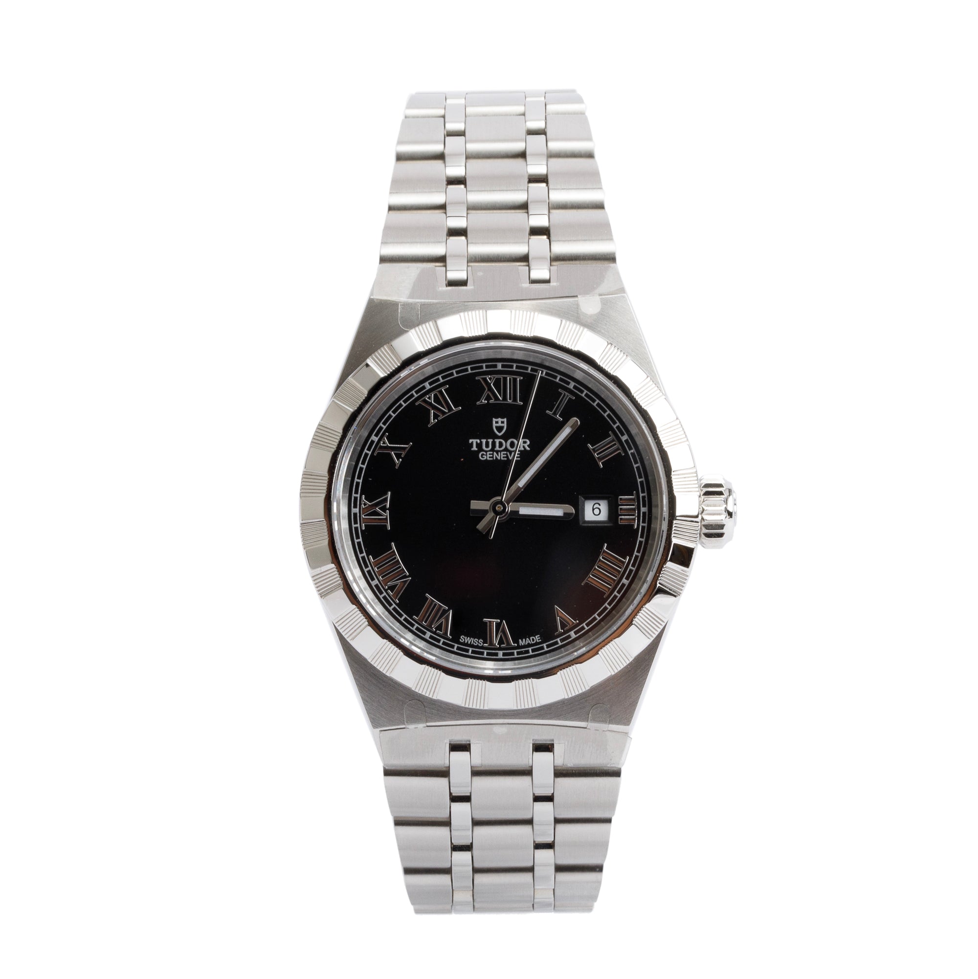 Tudor 2024 Stainless Steel Royal Black Dial 28 MM Automatic Watch 28300 w/ Box & Papers