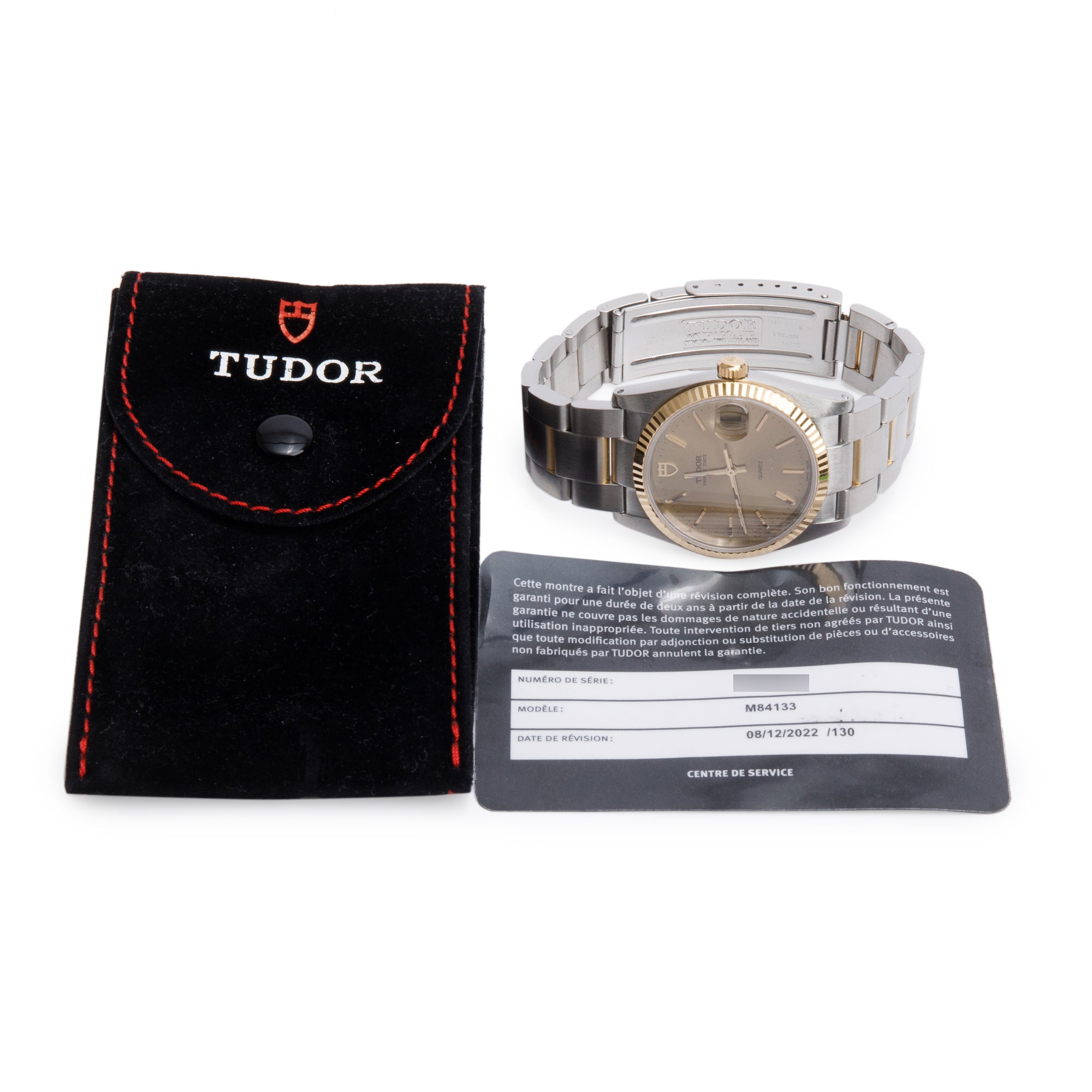 Tudor Stainless Steel & 14k Yellow Gold Prince Oysterdate 34 MM Quartz Watch w/ Papers