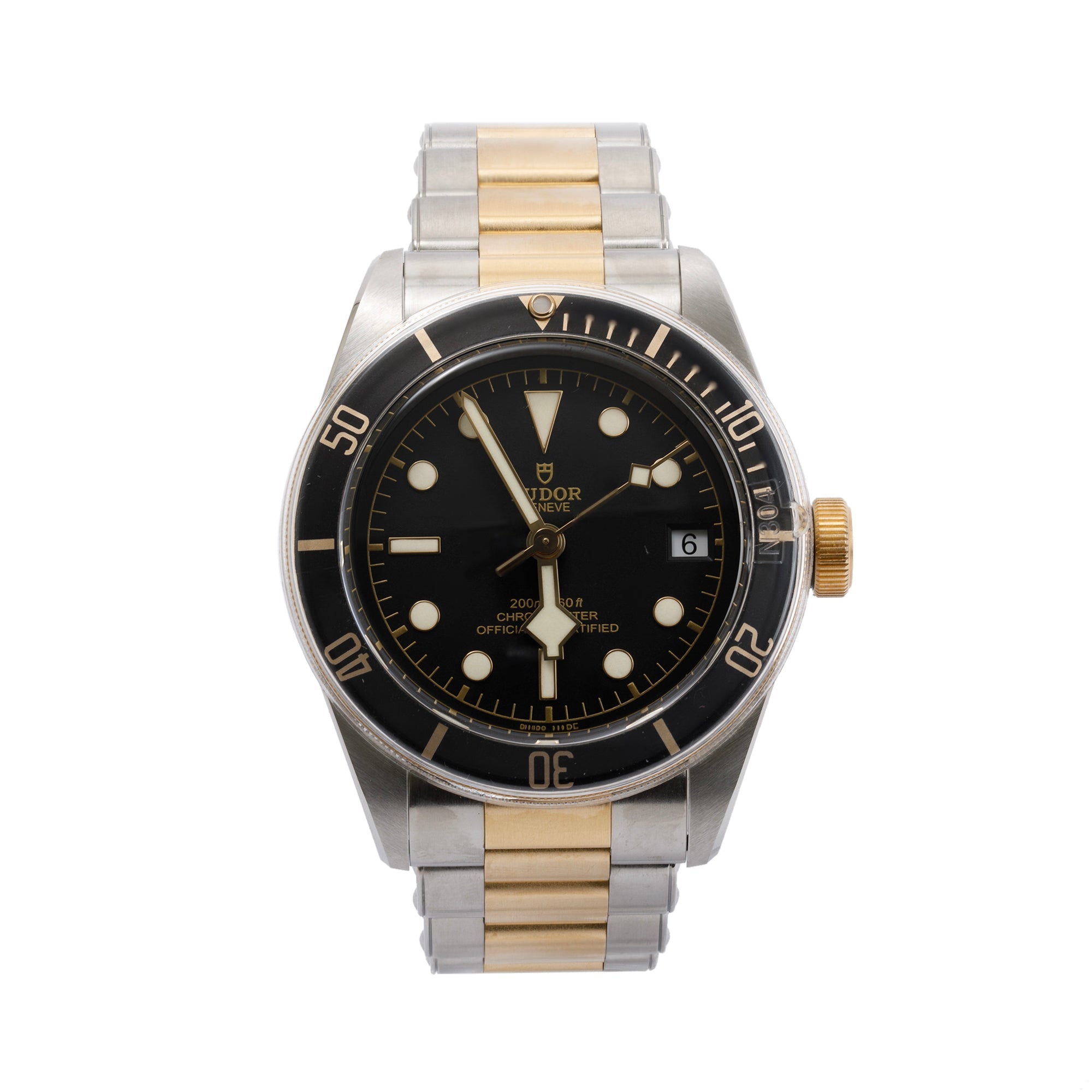 Tudor Stainless Steel & 18k Yellow Gold Black Bay 41 MM Automatic Watch w/ Box & Papers