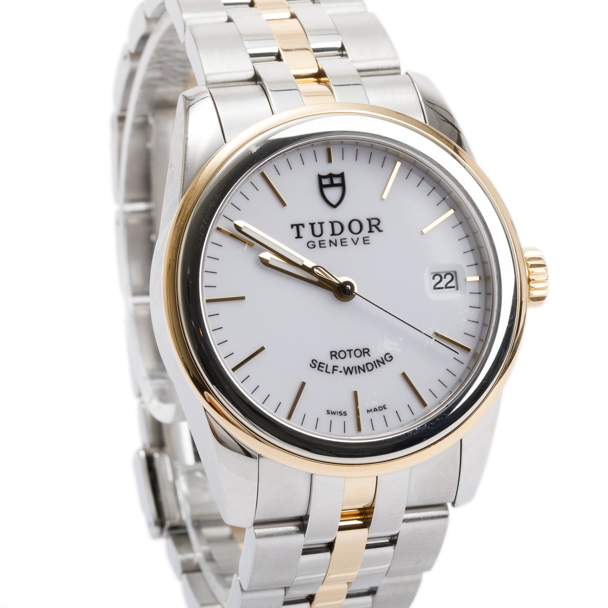 Tudor Stainless Steel & 18k Yellow Gold Glamour Date 36 MM Automatic Watch