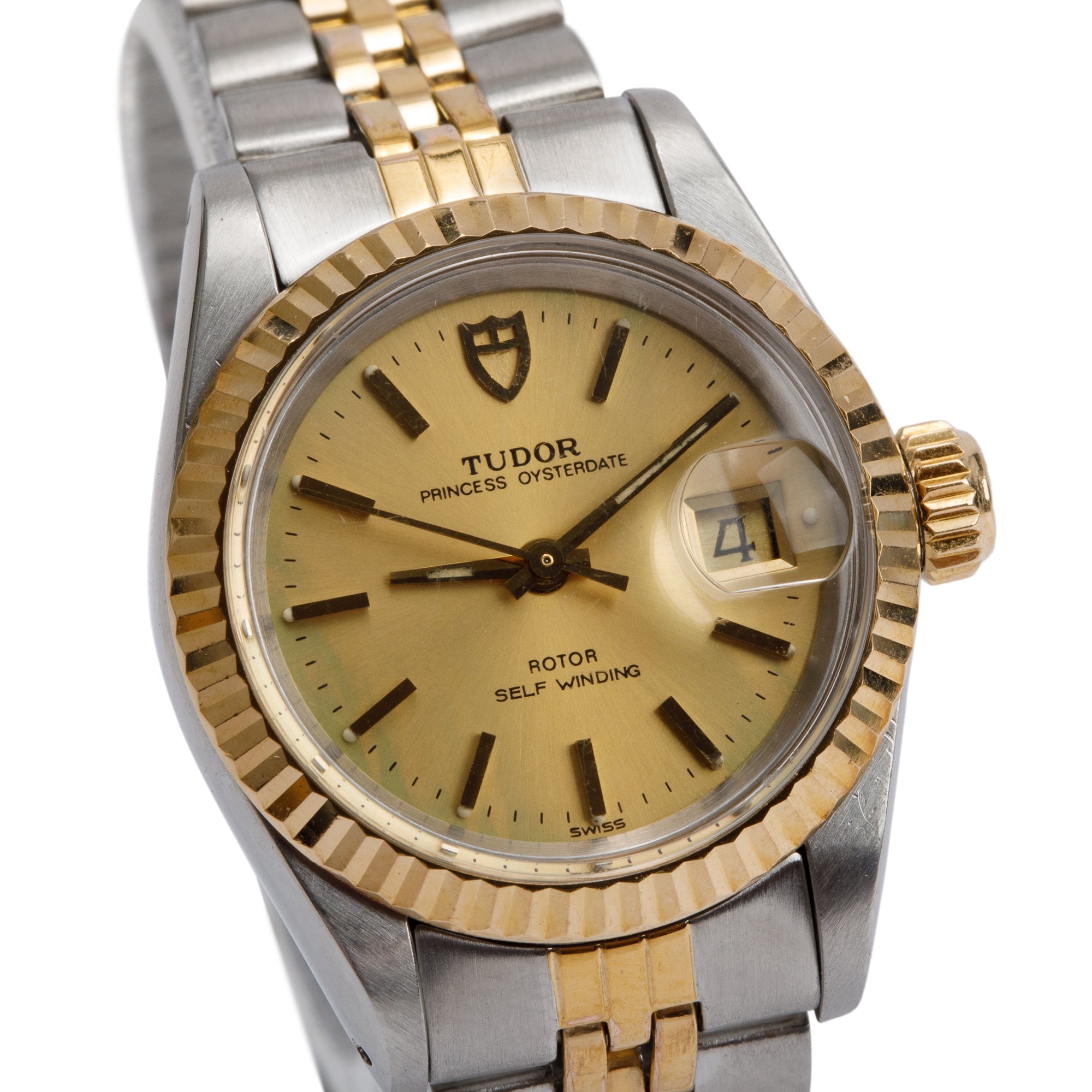 Tudor Stainless Steel & 18k Yellow Gold Princess Oysterdate 25 MM Automatic Watch 92413N