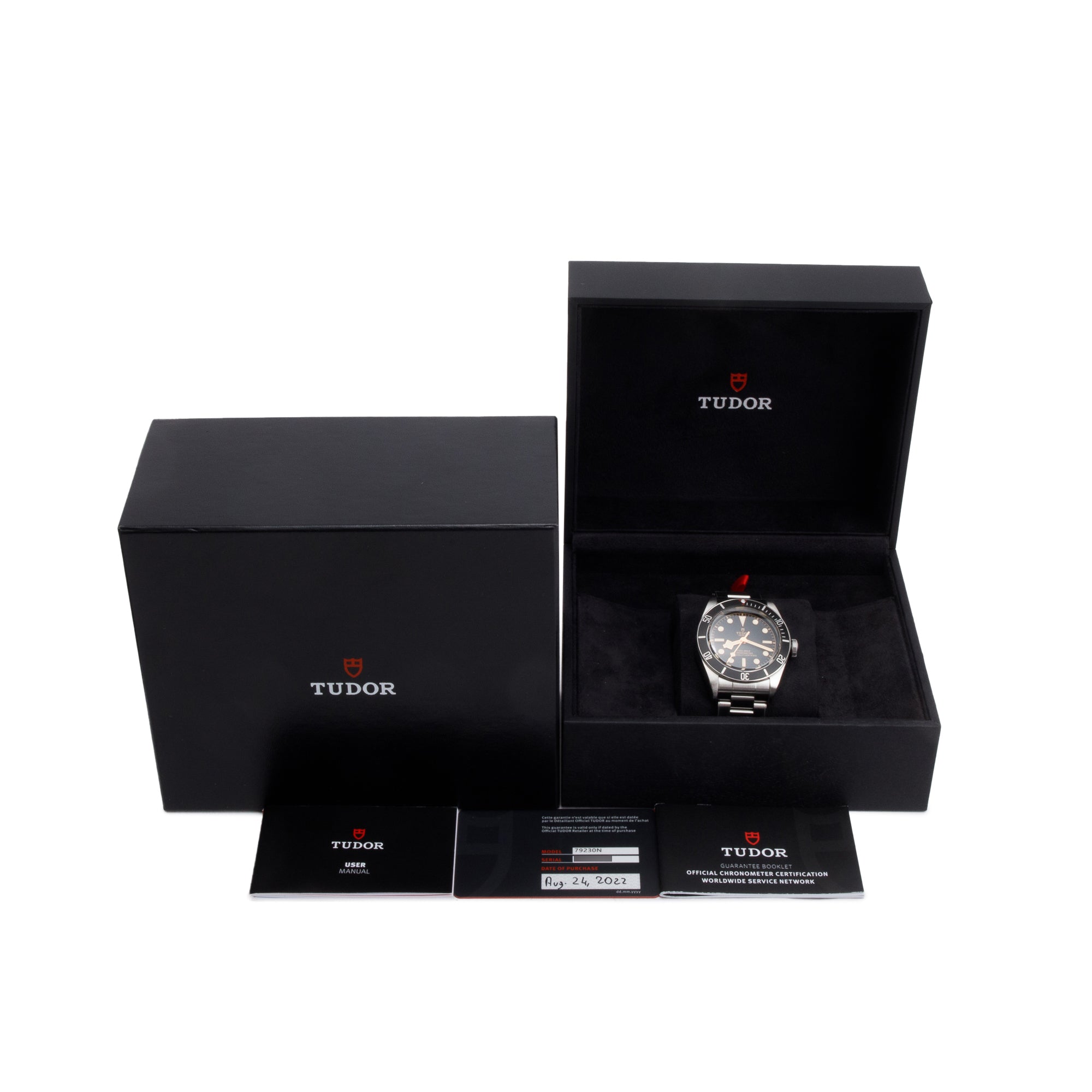 Tudor Stainless Steel Black Bay 41 MM Automatic Watch 79230N w/ Box & Papers