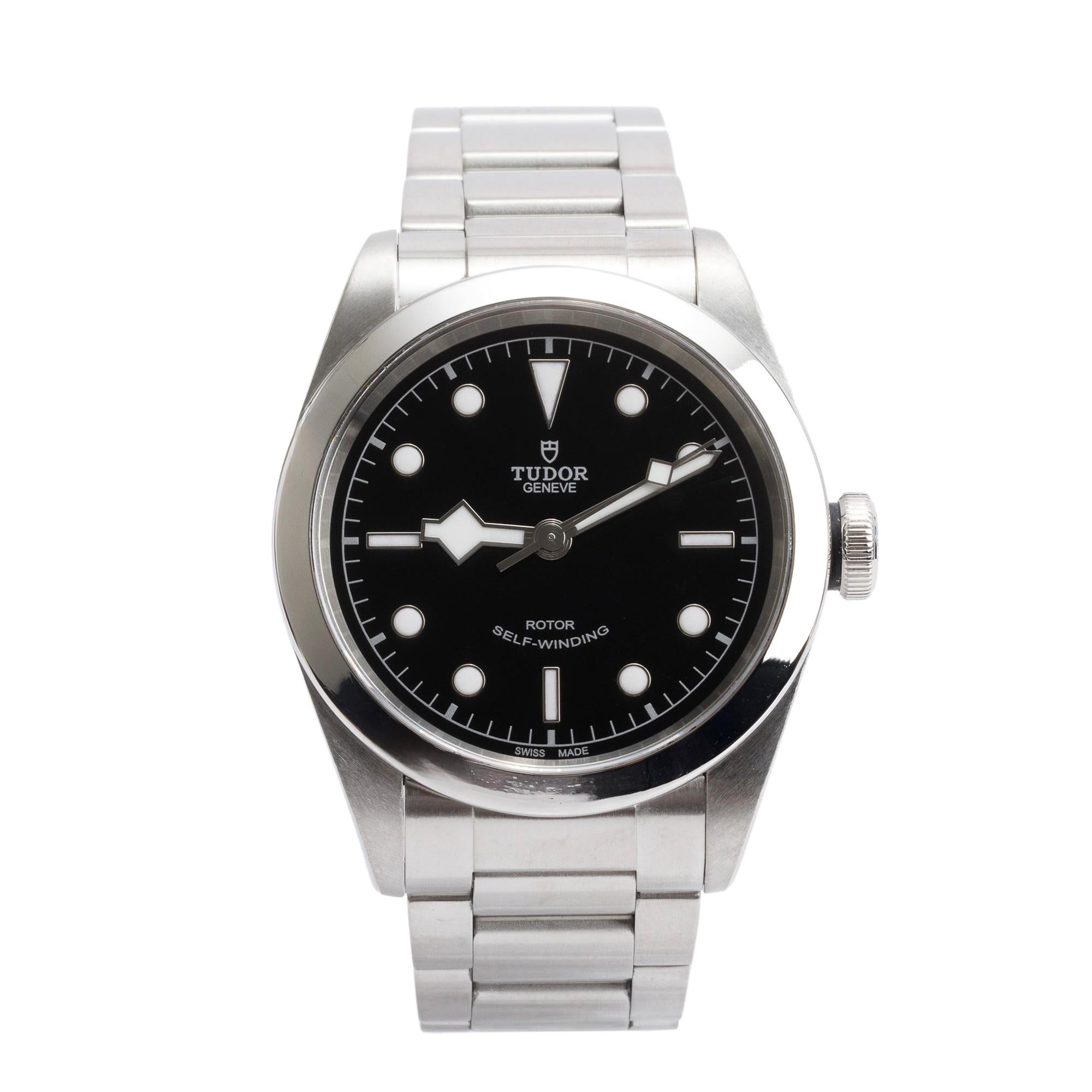 Tudor Stainless Steel Heritage Black Bay 41 MM Automatic Watch 79540 w/ Box & Papers